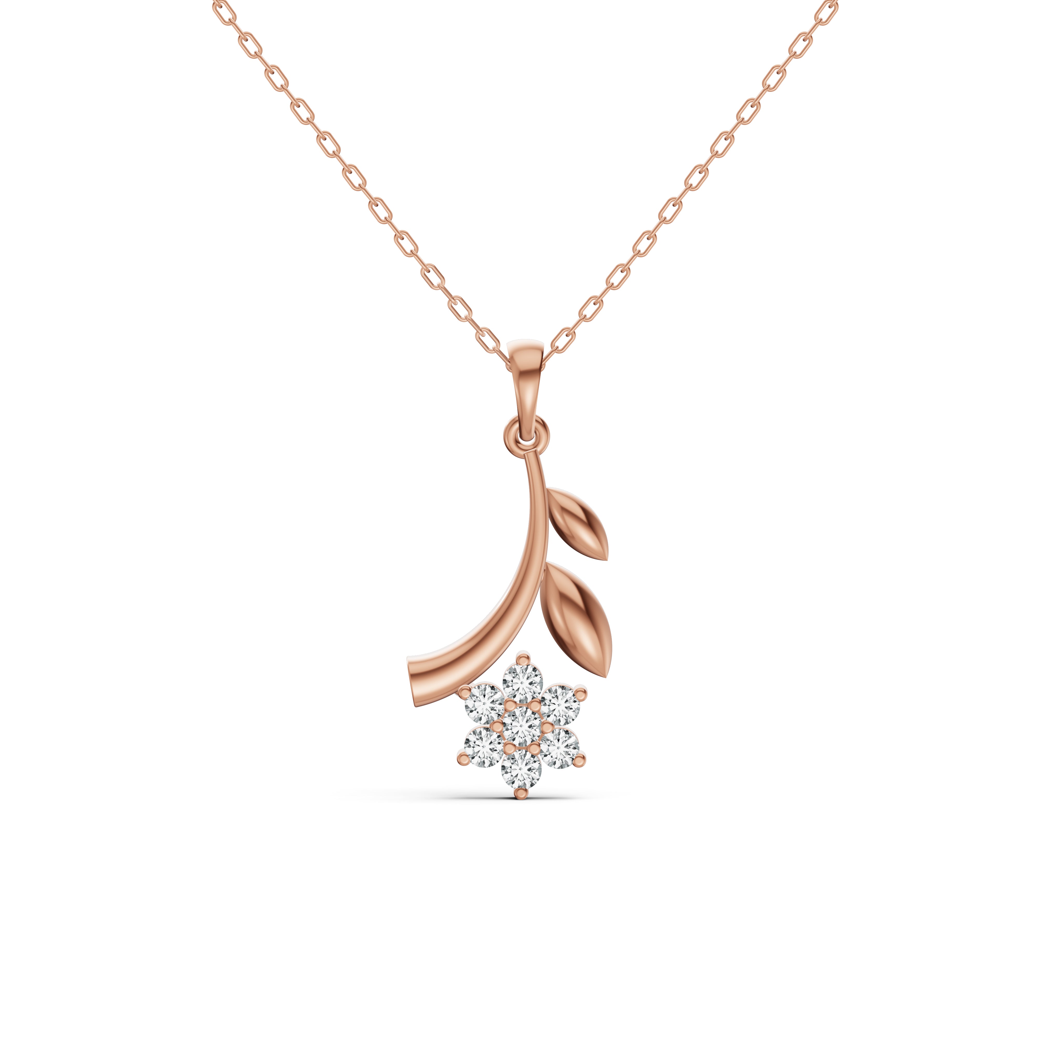 Graceful Vine Diamond Pendant