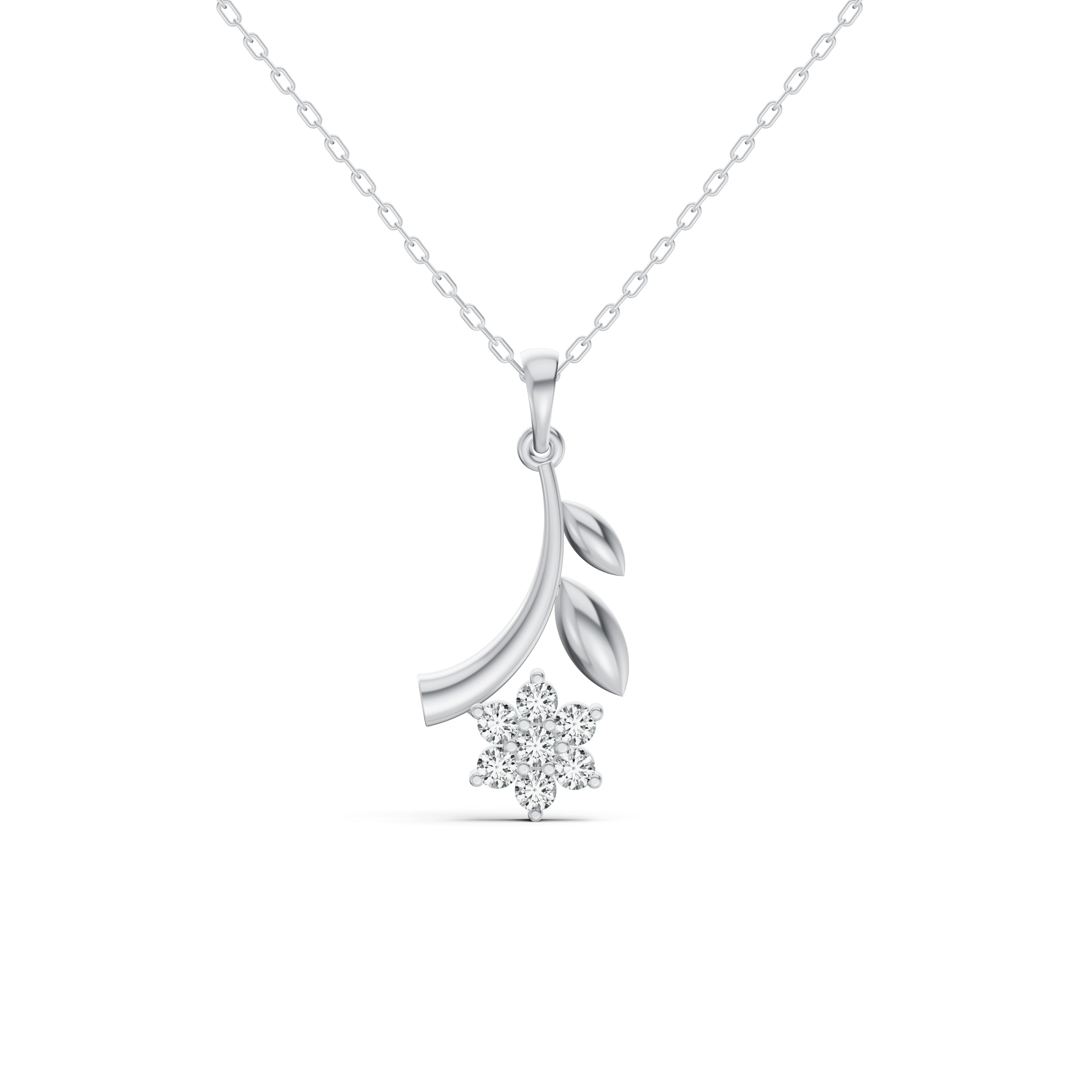 Graceful Vine Diamond Pendant