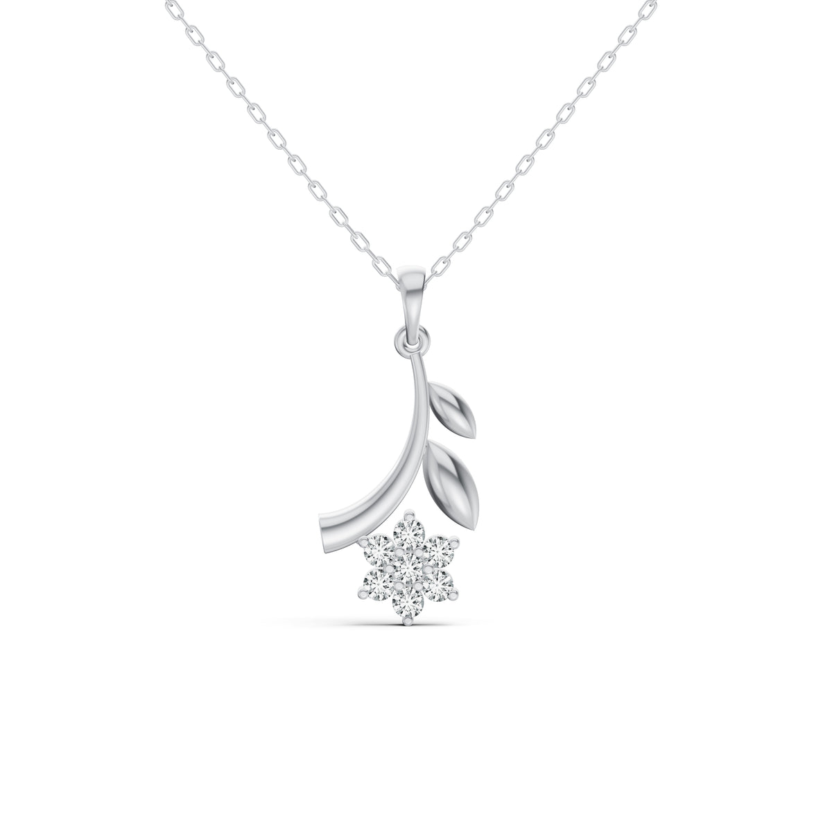 Graceful Vine Diamond Pendant