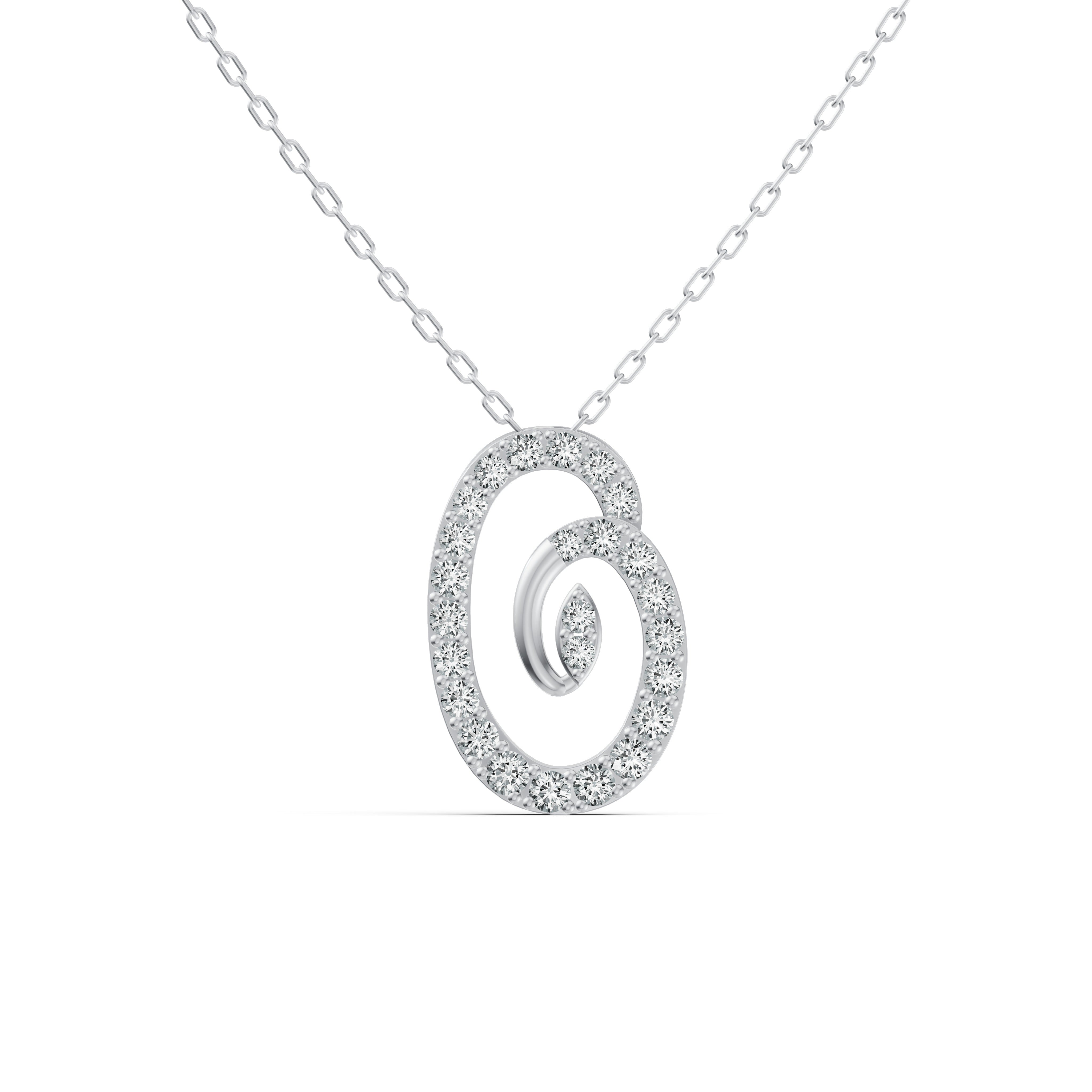 Elegant Round Diamond Pendant