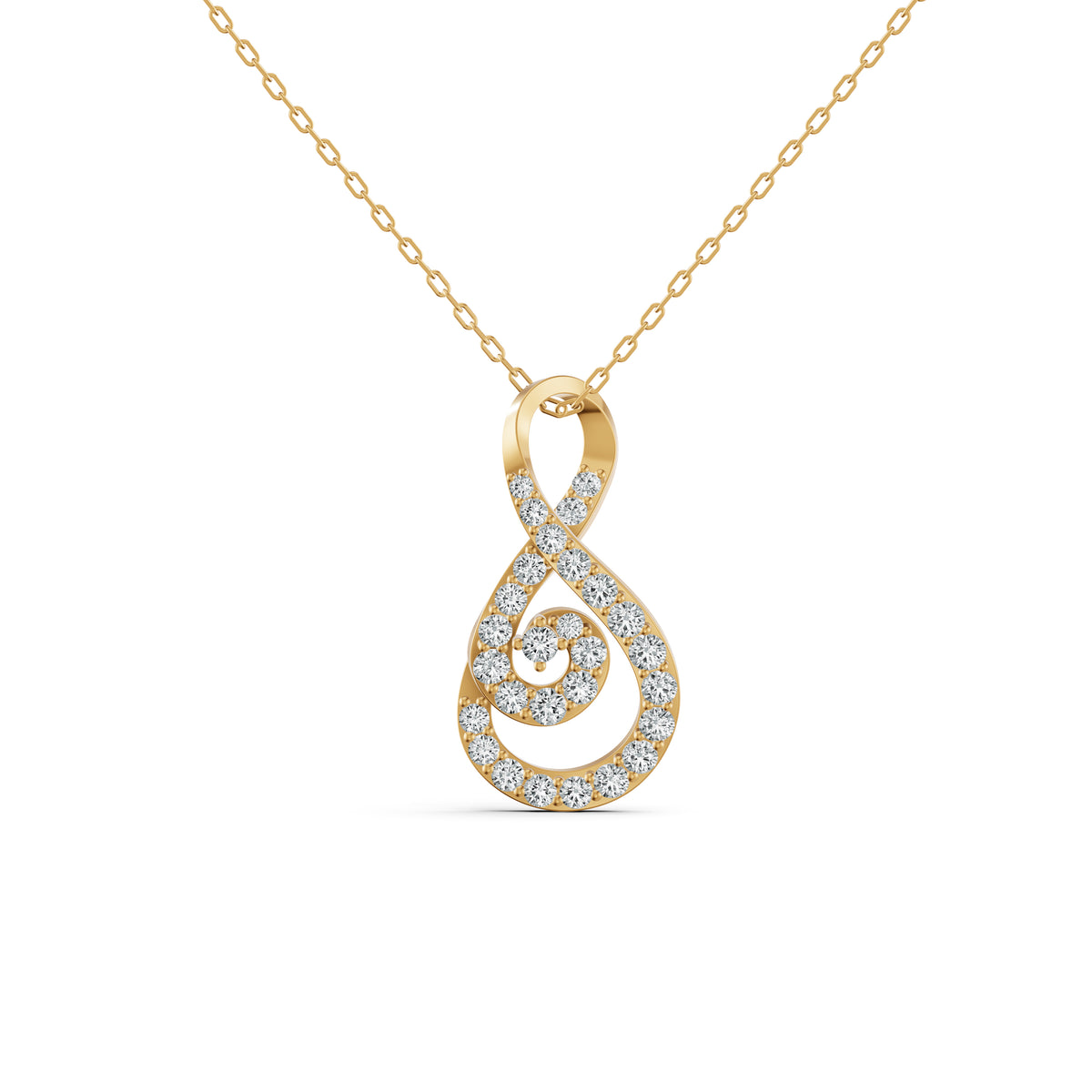 Infinity Swirl Diamond Pendant