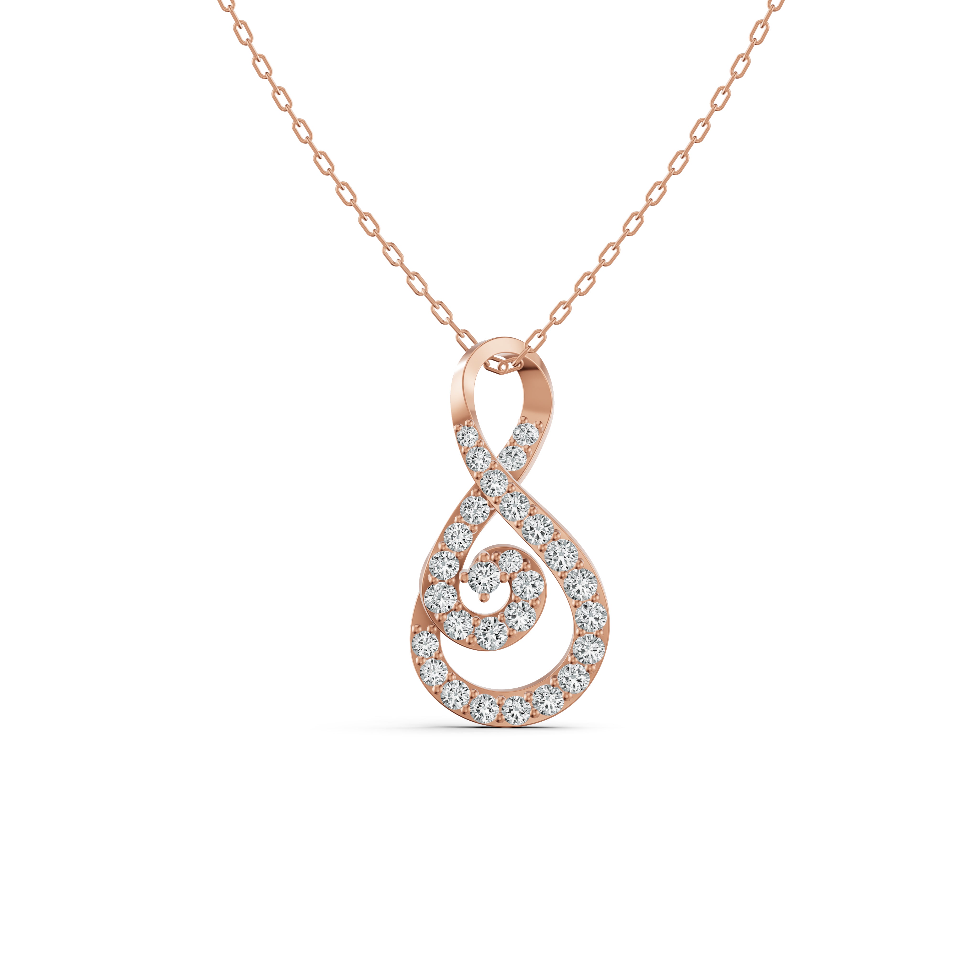Infinity Swirl Diamond Pendant