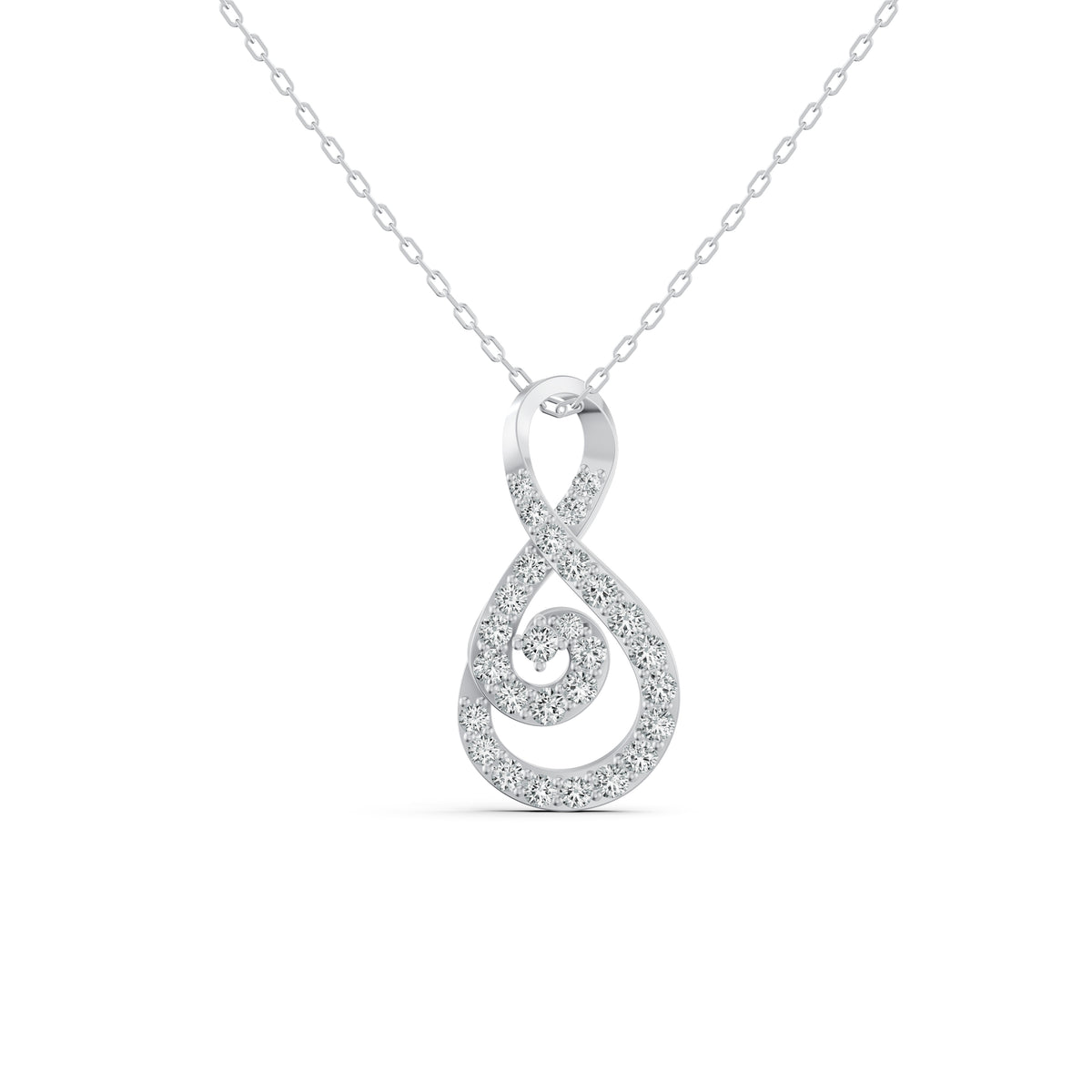 Infinity Swirl Diamond Pendant