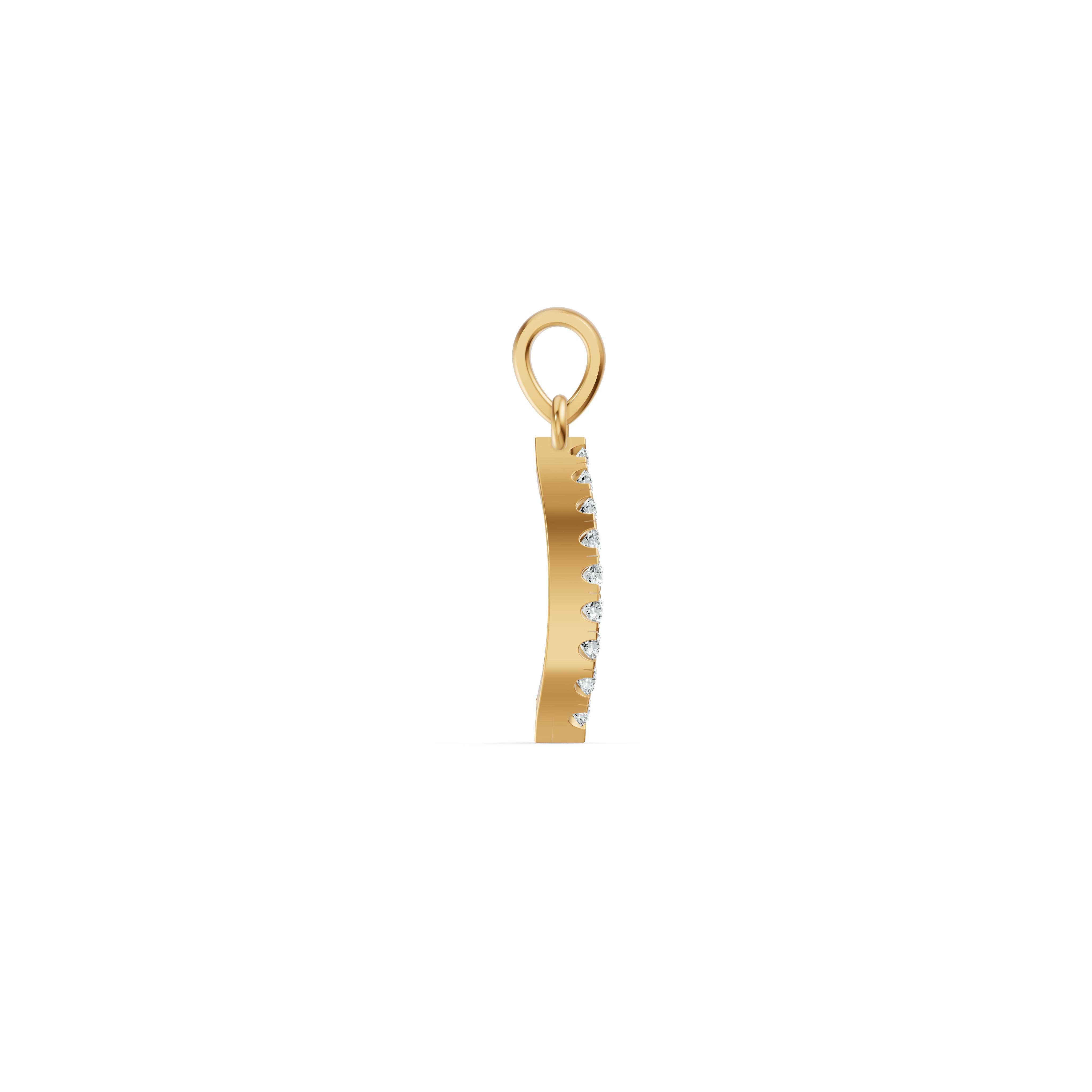 Shimmer Curve Diamond Pendant