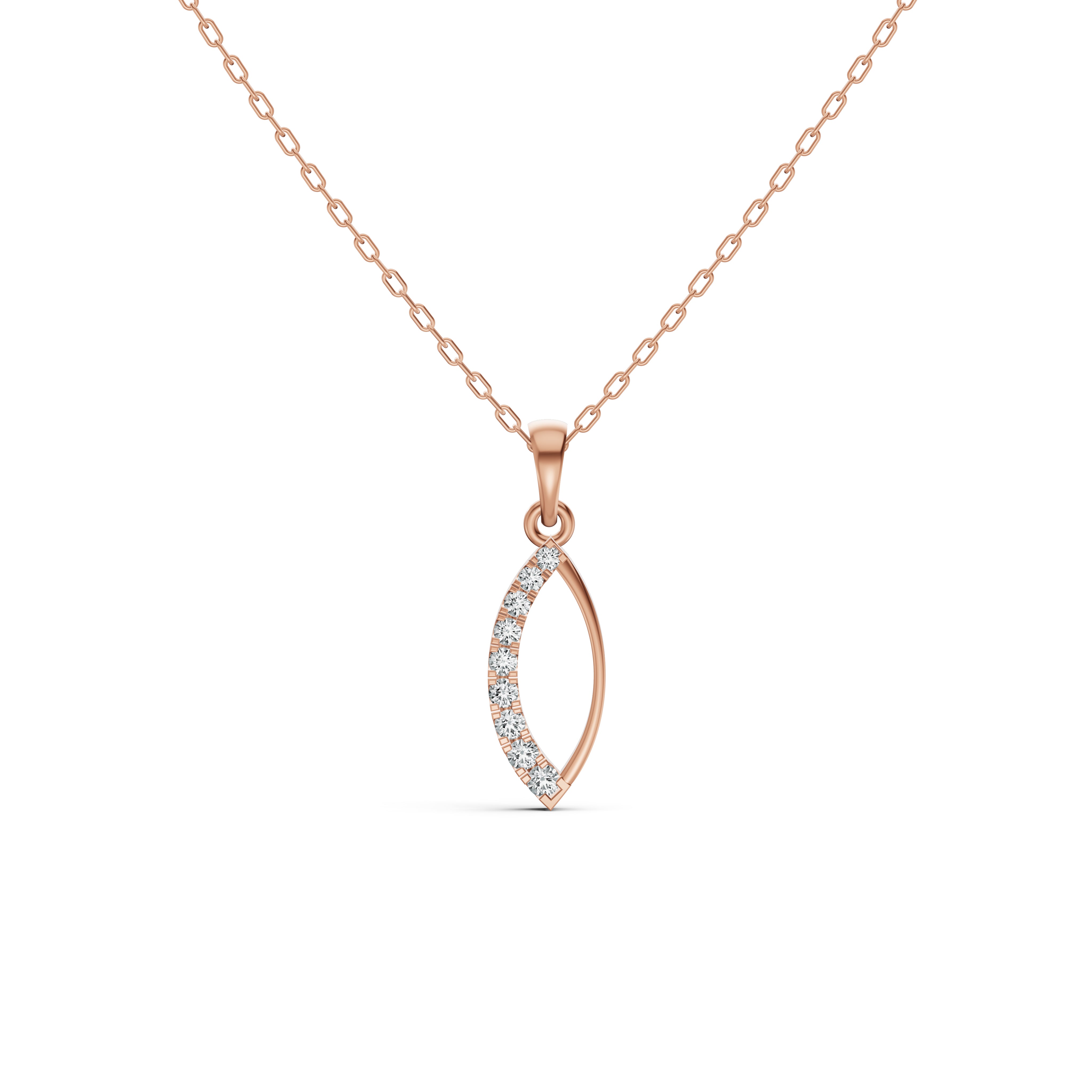 Shimmer Curve Diamond Pendant