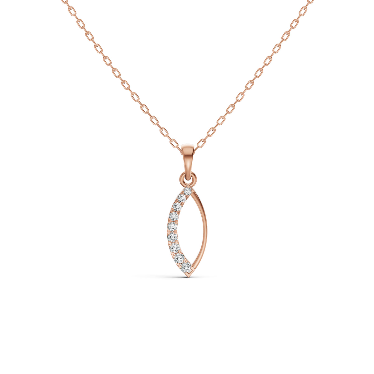 Shimmer Curve Diamond Pendant