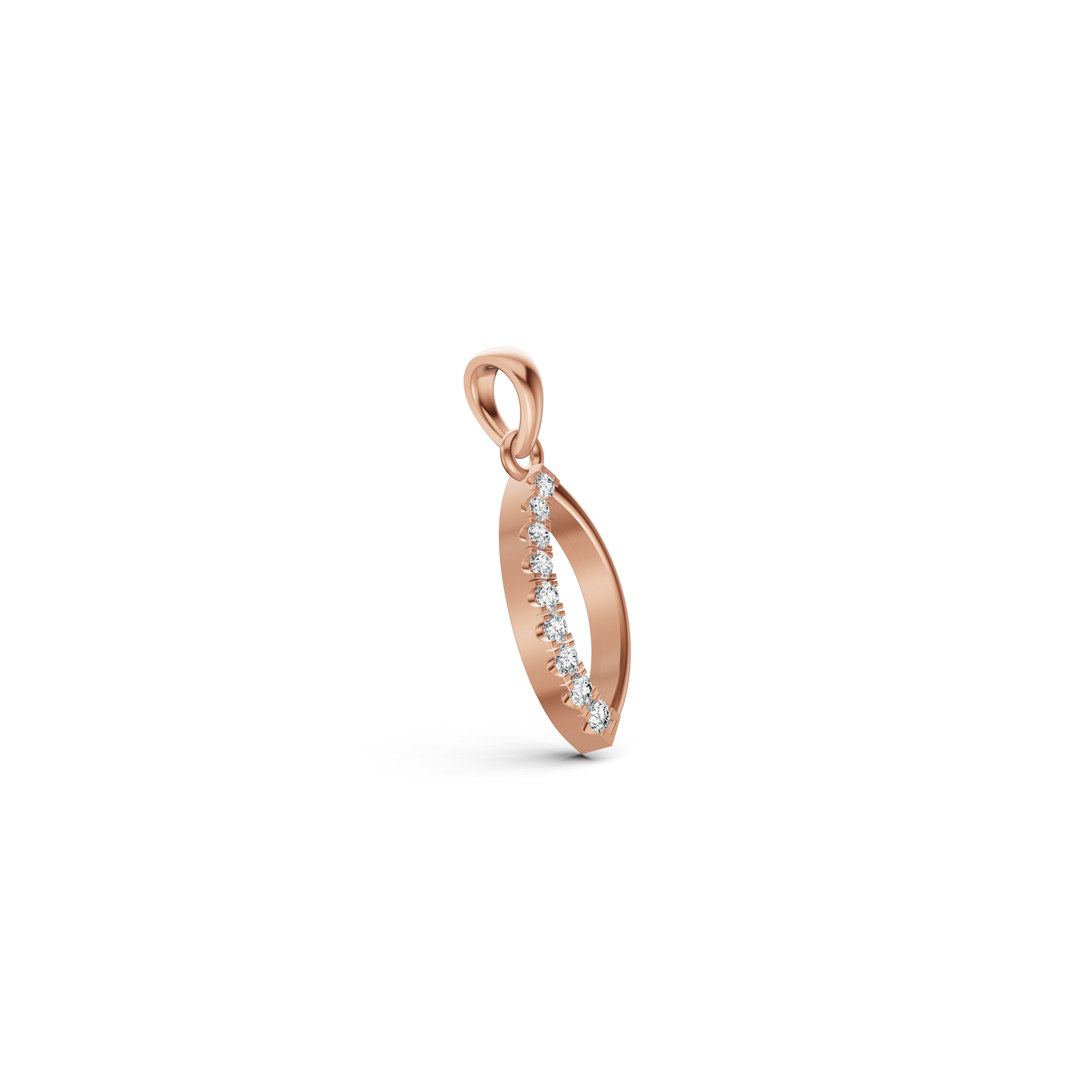 Shimmer Curve Diamond Pendant