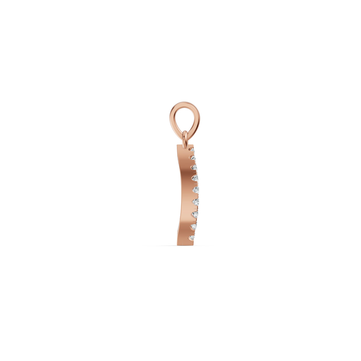 Shimmer Curve Diamond Pendant