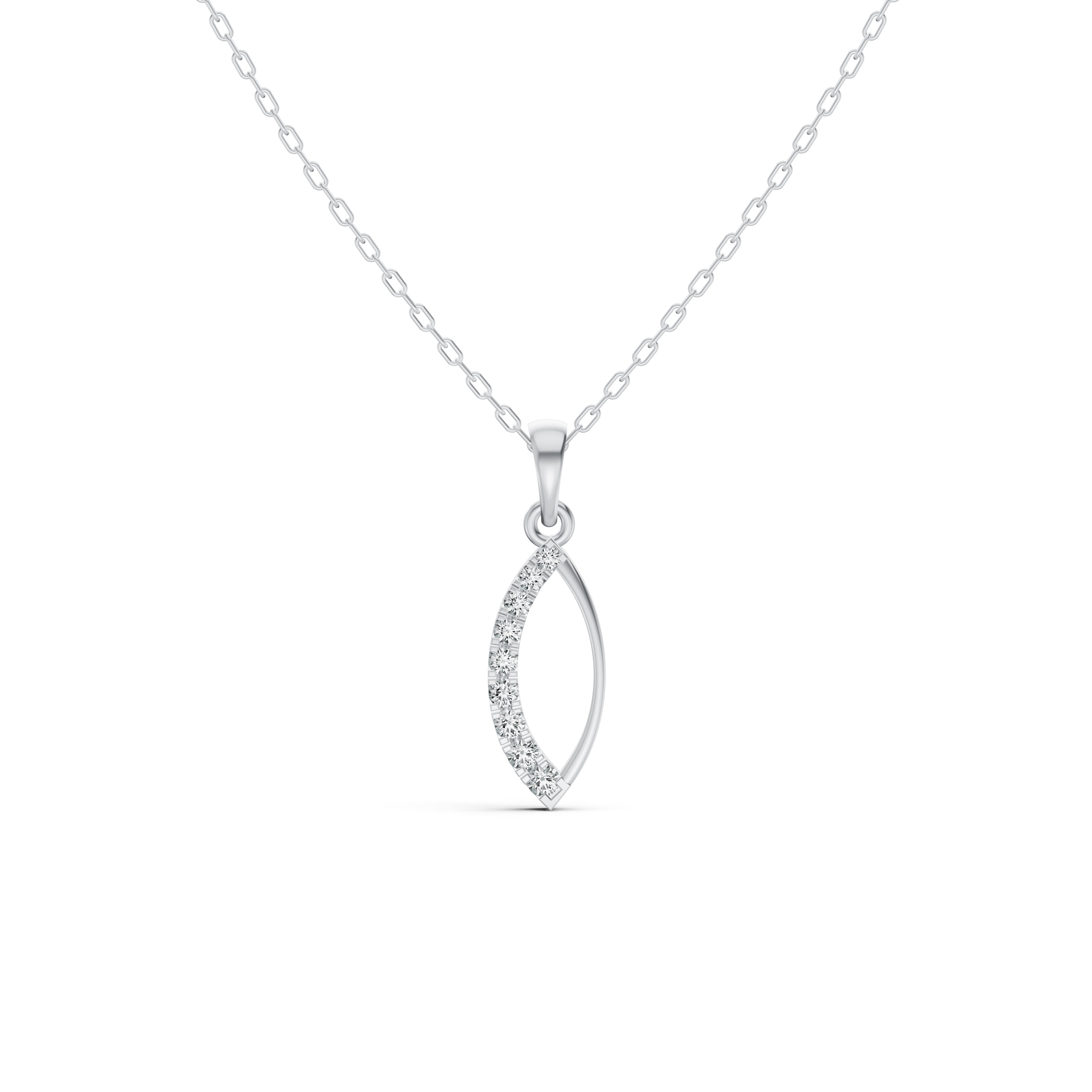 Shimmer Curve Diamond Pendant