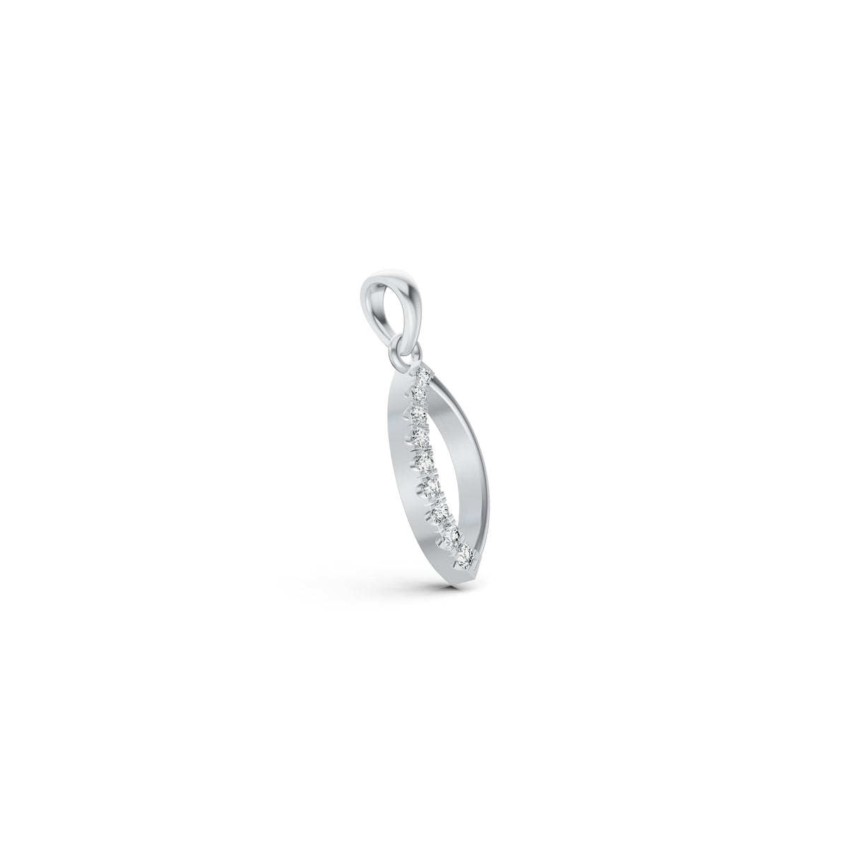 Shimmer Curve Diamond Pendant