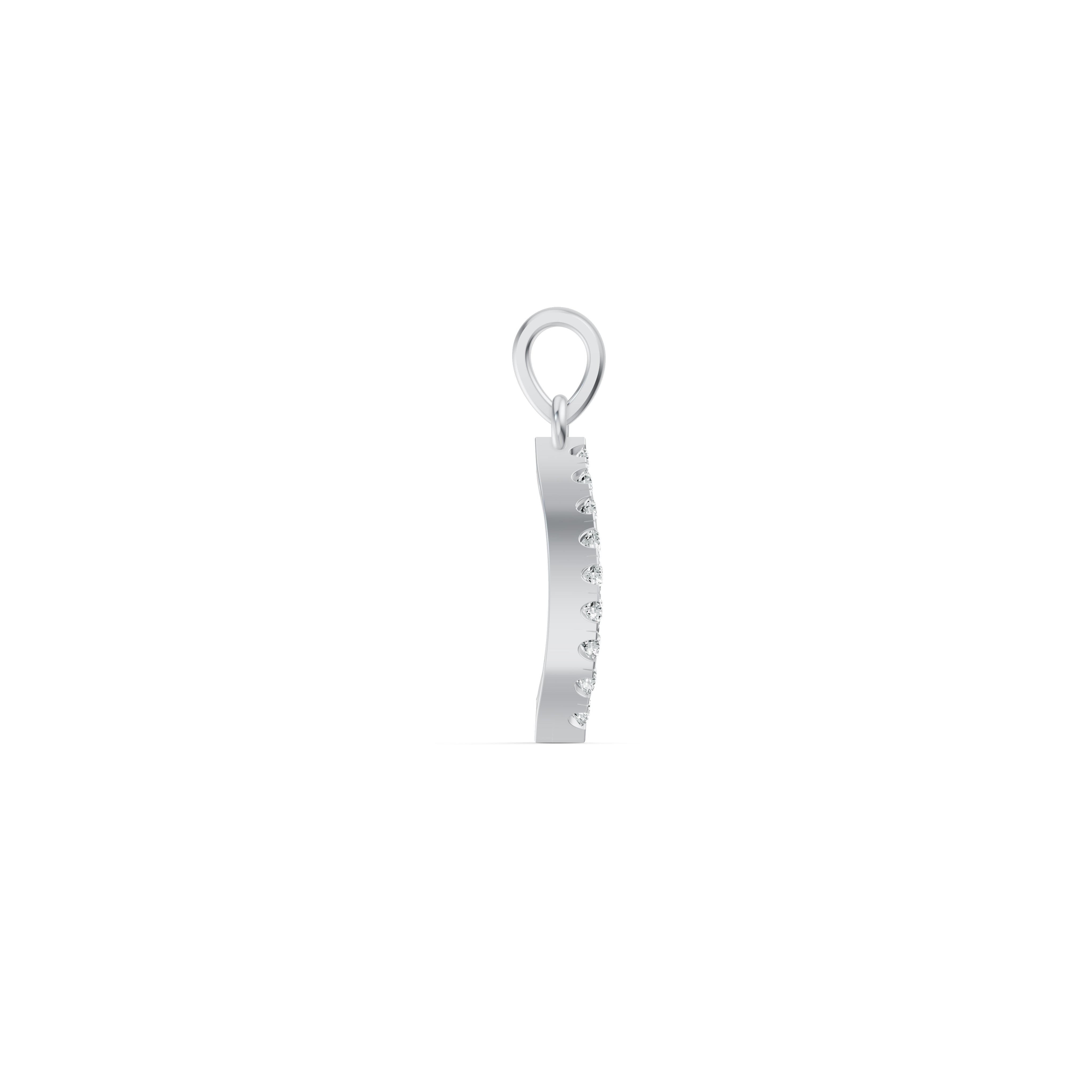 Shimmer Curve Diamond Pendant