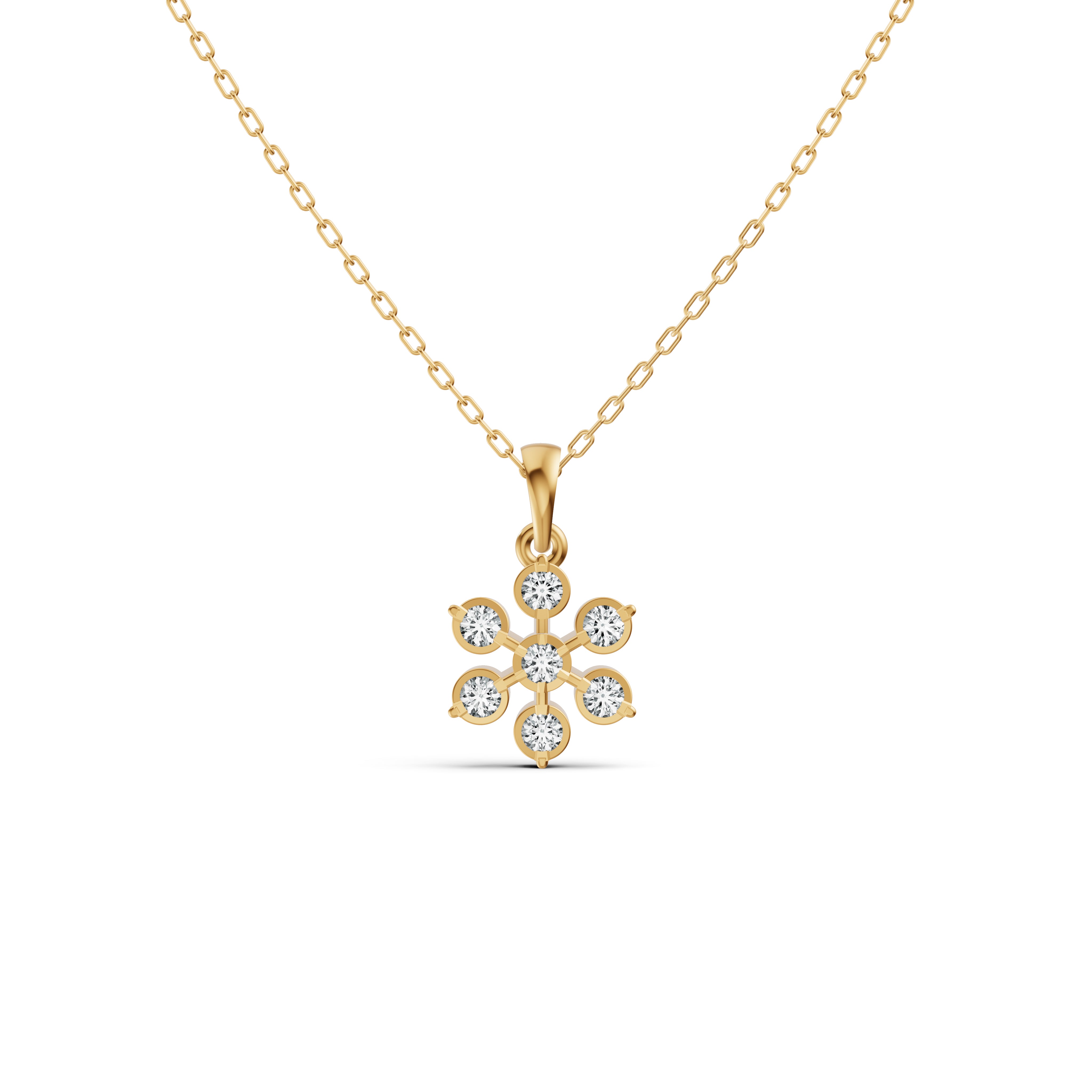 Alluring Floral Diamond Pendant