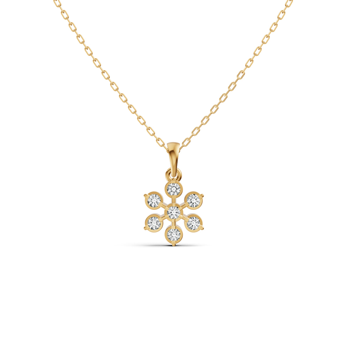 Alluring Floral Diamond Pendant