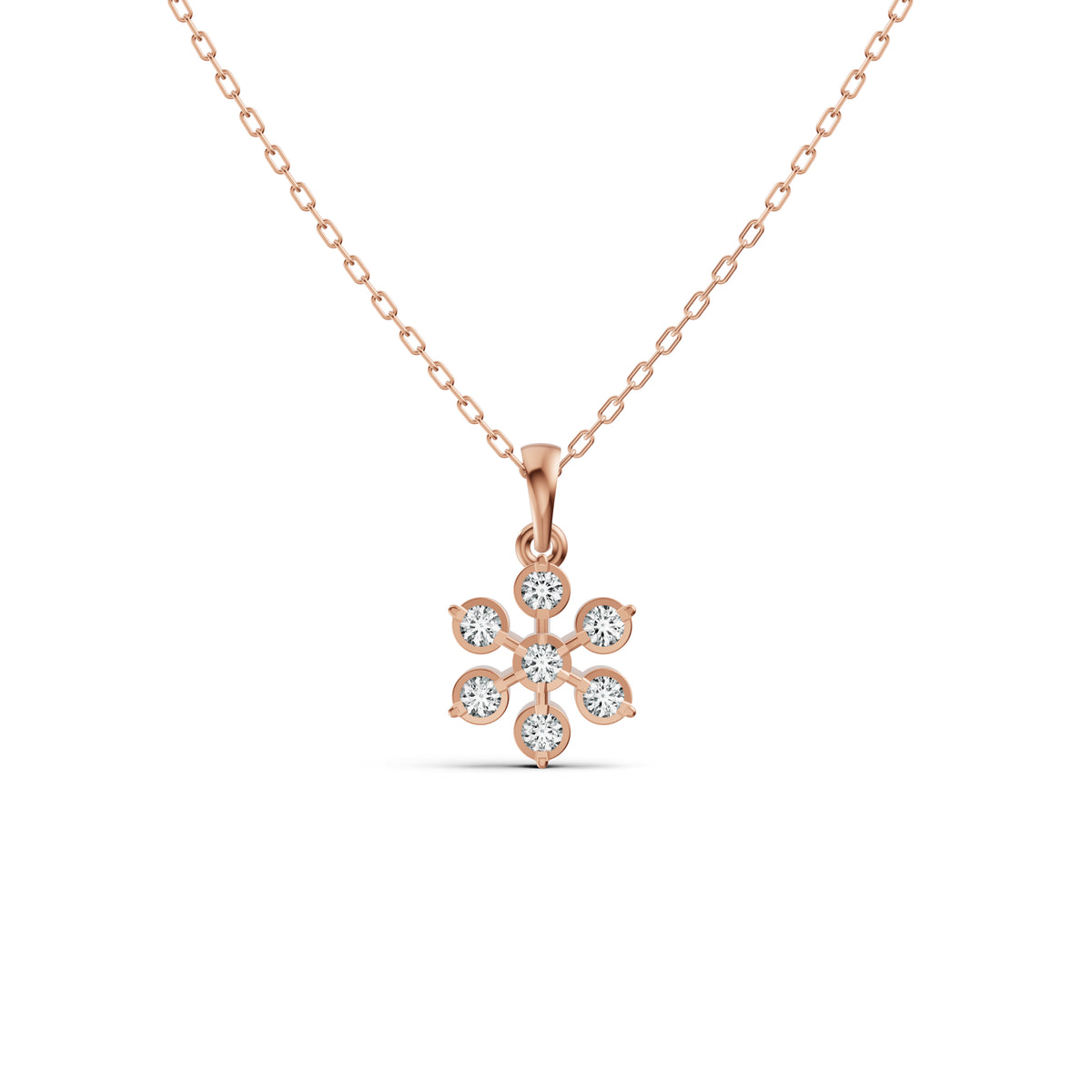 Alluring Floral Diamond Pendant
