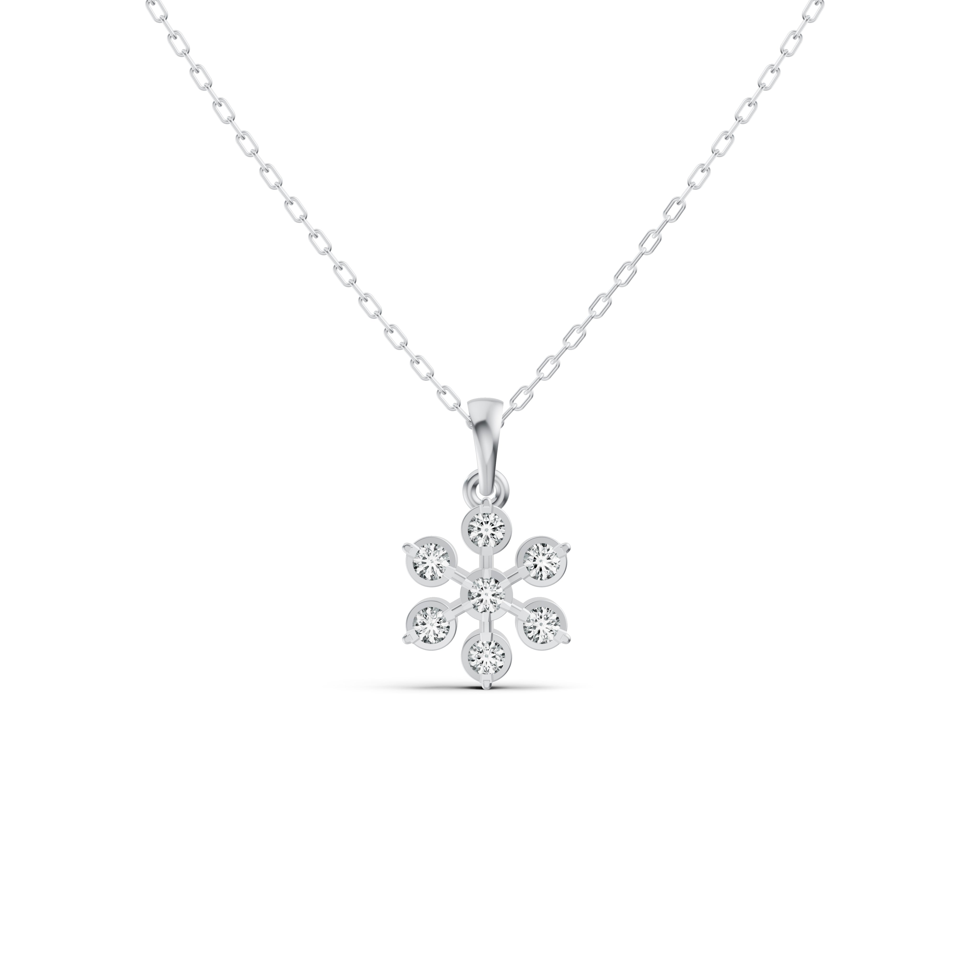 Alluring Floral Diamond Pendant