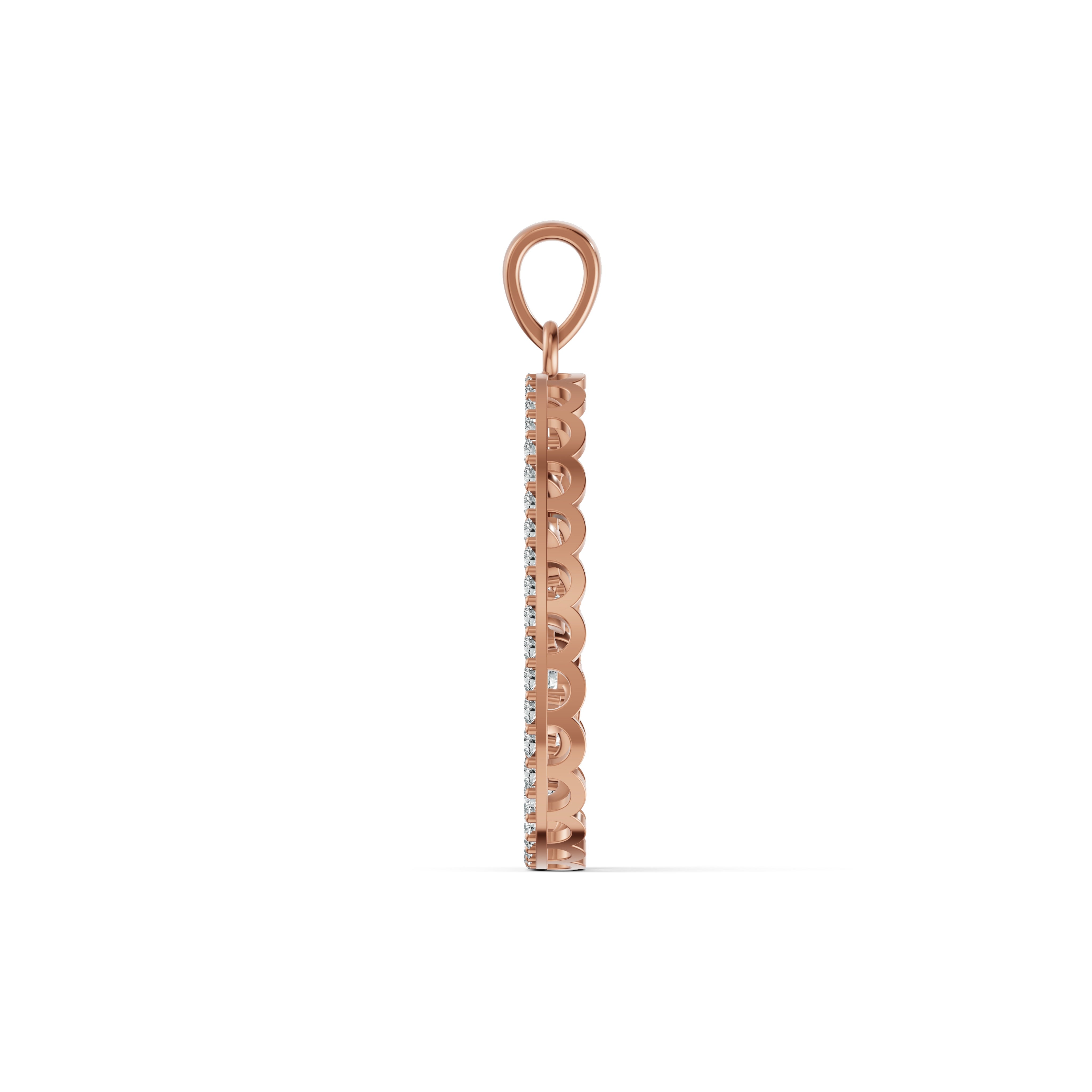 Untamed Triangular Mesh Diamond Pendant