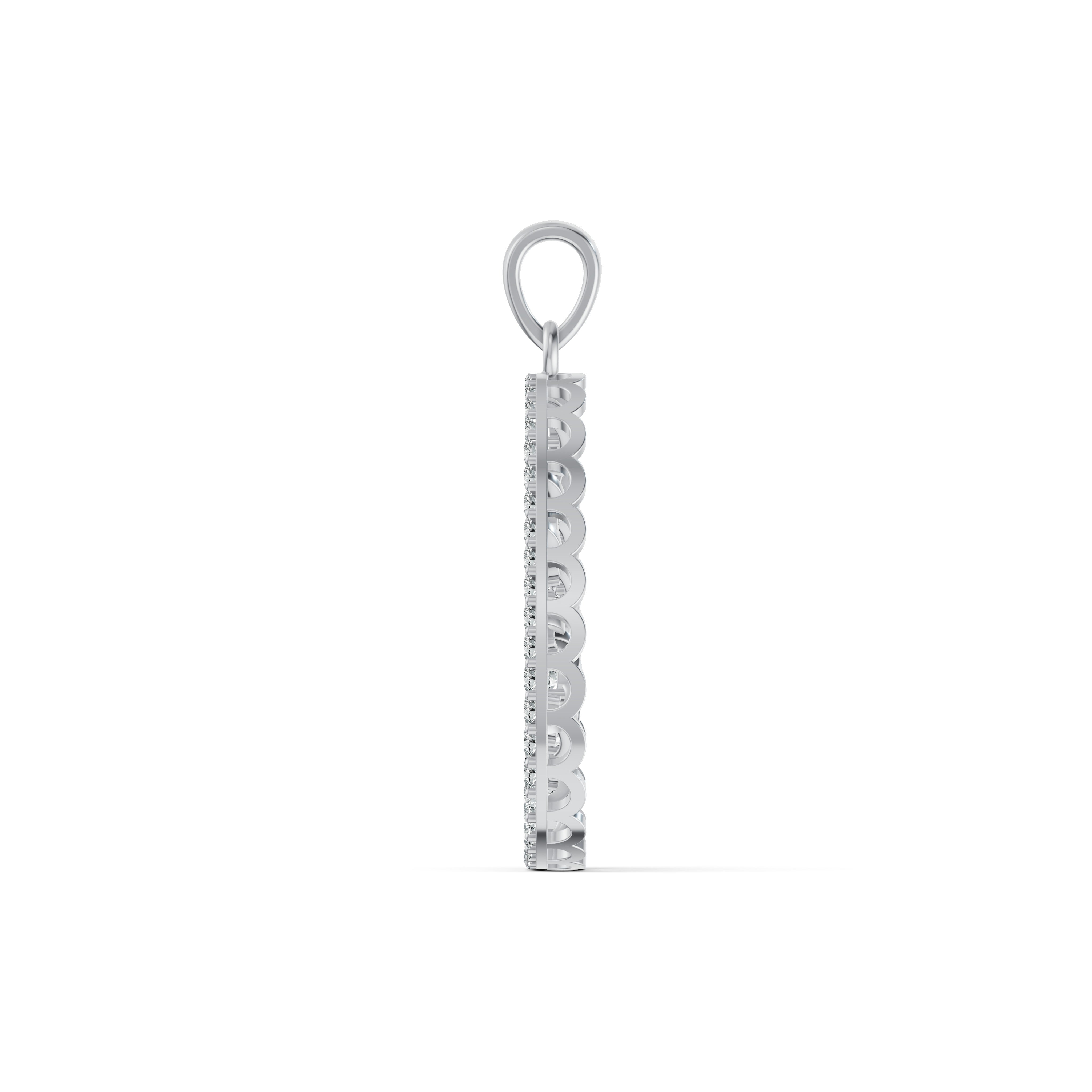 Untamed Triangular Mesh Diamond Pendant
