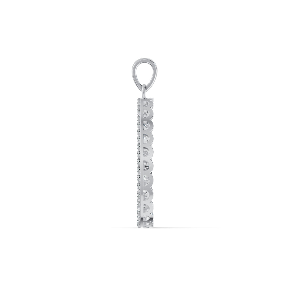 Untamed Triangular Mesh Diamond Pendant