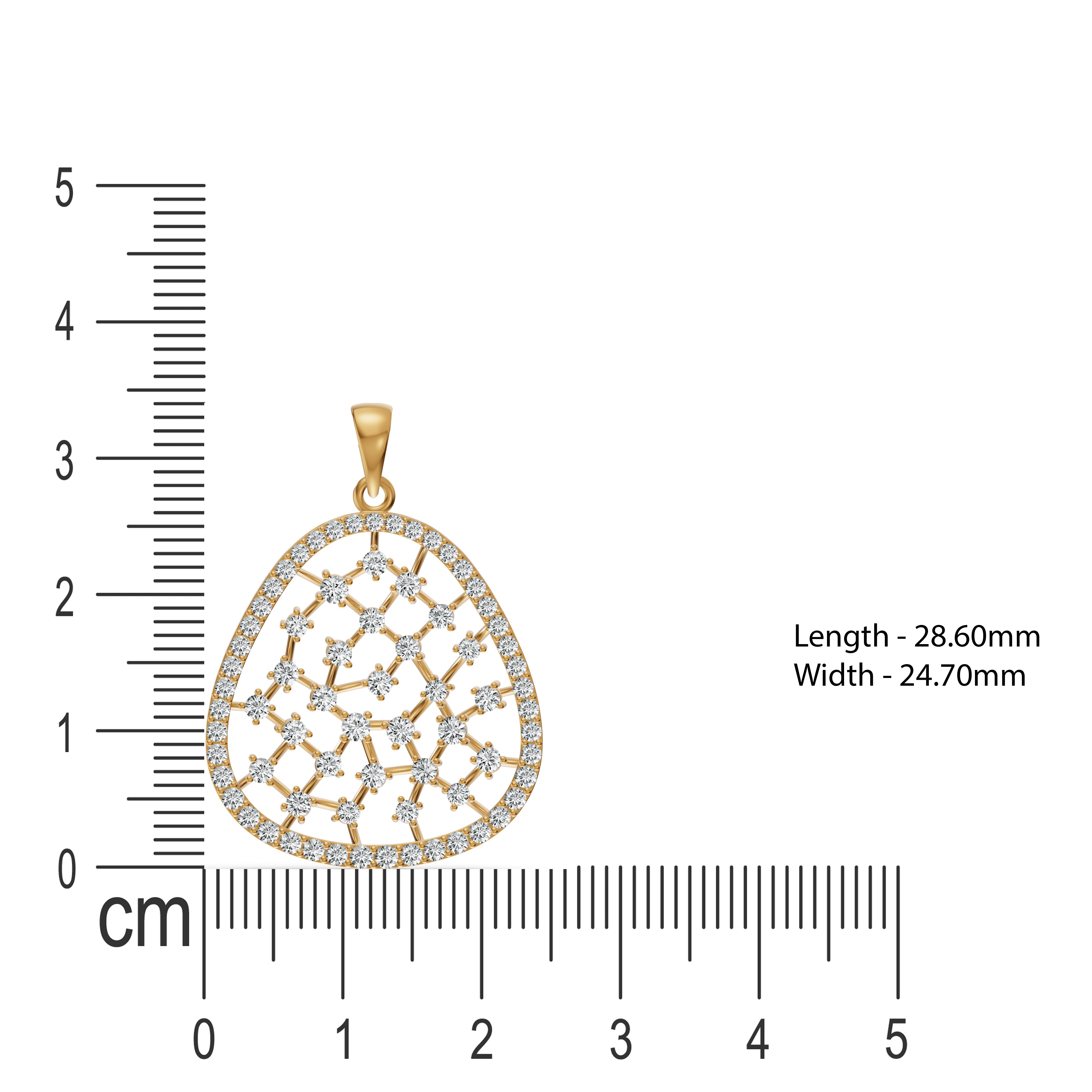 Untamed Triangular Mesh Diamond Pendant