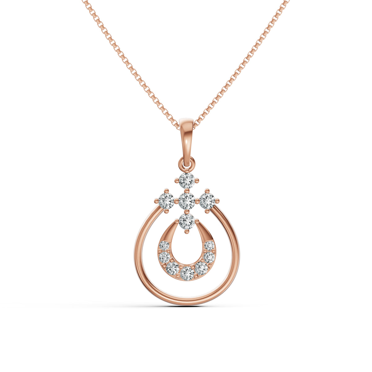 Halo Teardrop Diamond Pendant