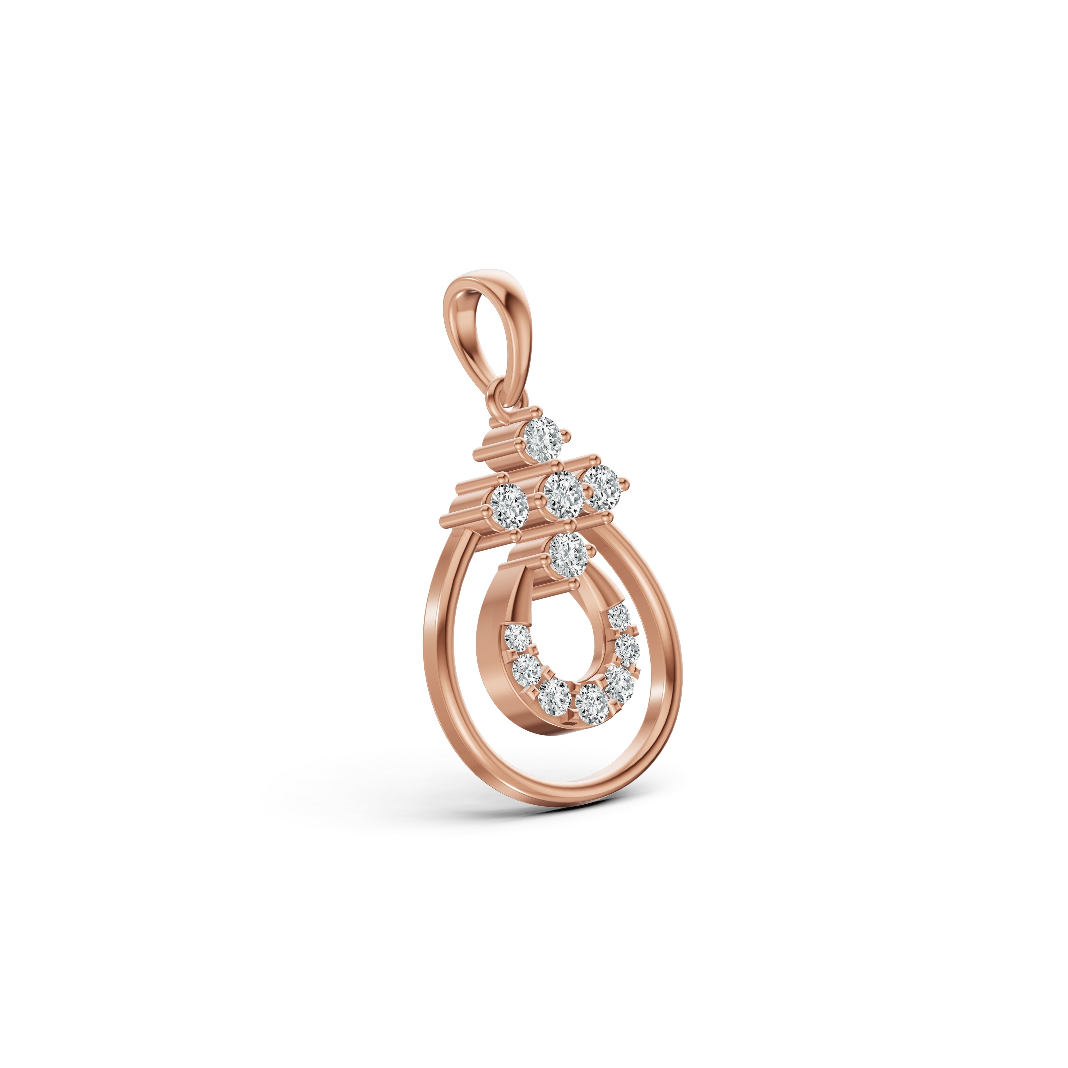 Halo Teardrop Diamond Pendant