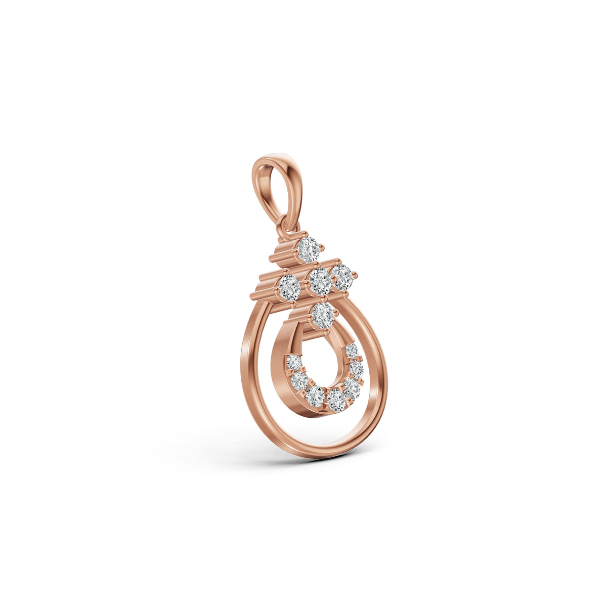 Halo Teardrop Diamond Pendant