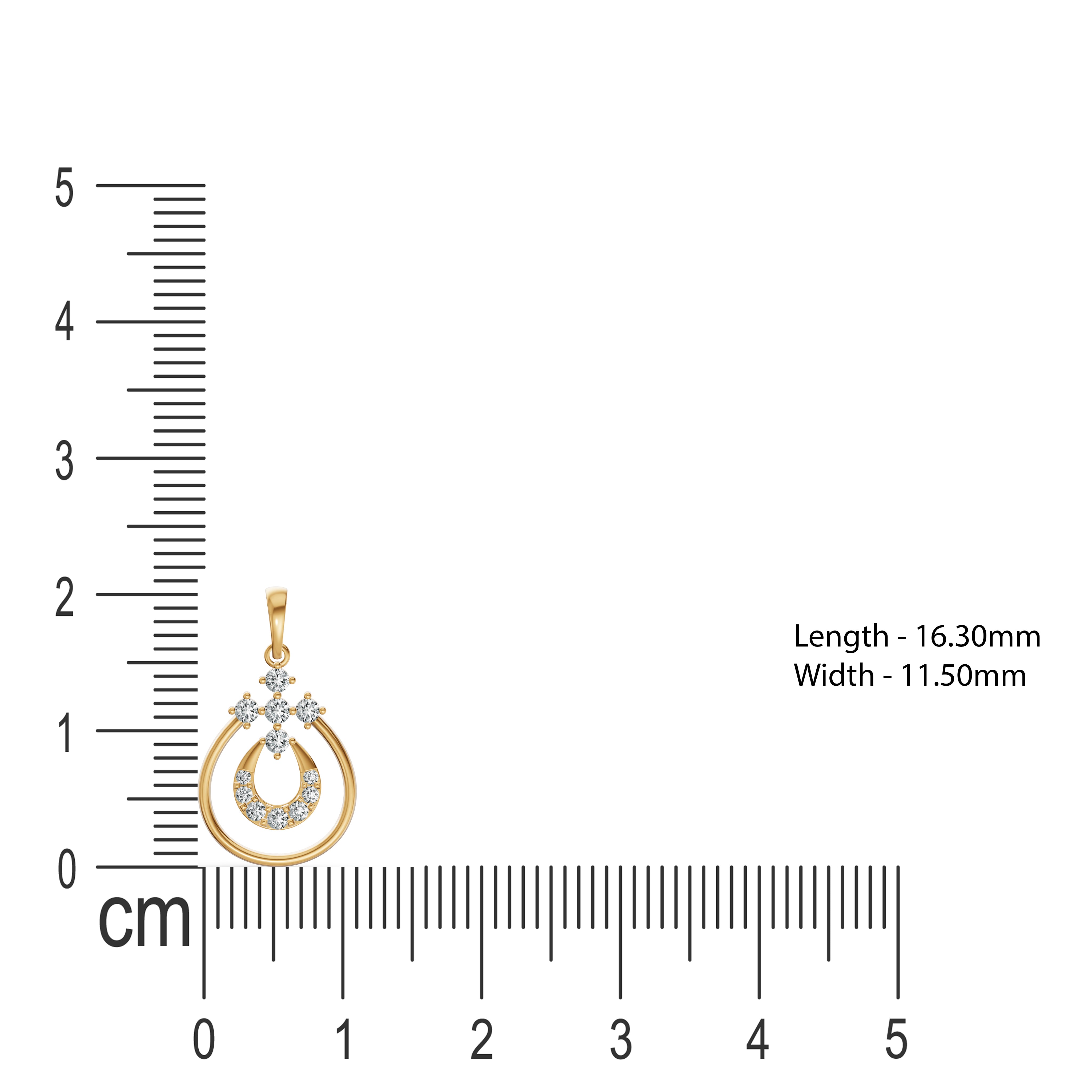 Halo Teardrop Diamond Pendant