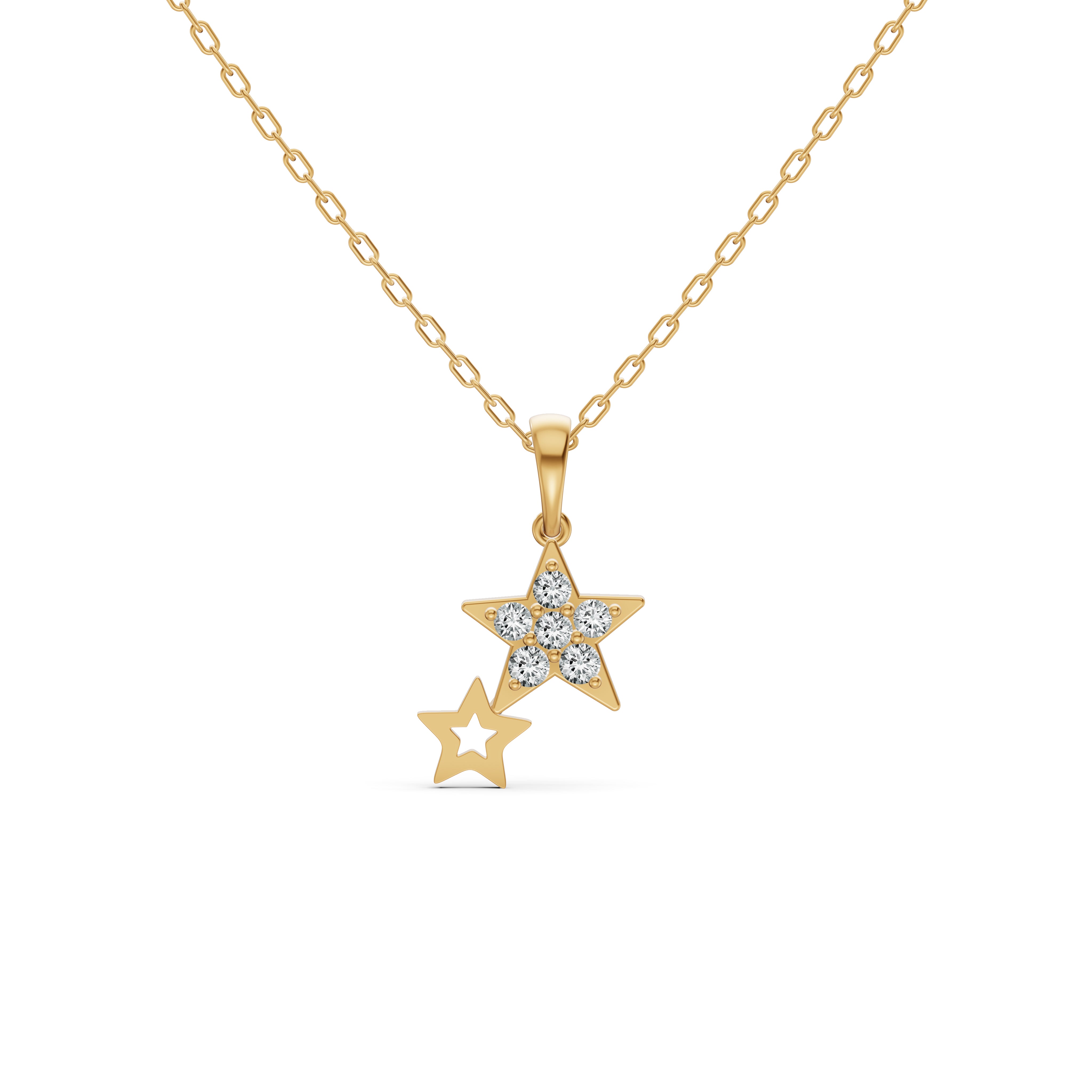 Glinting Star Diamond Pendant