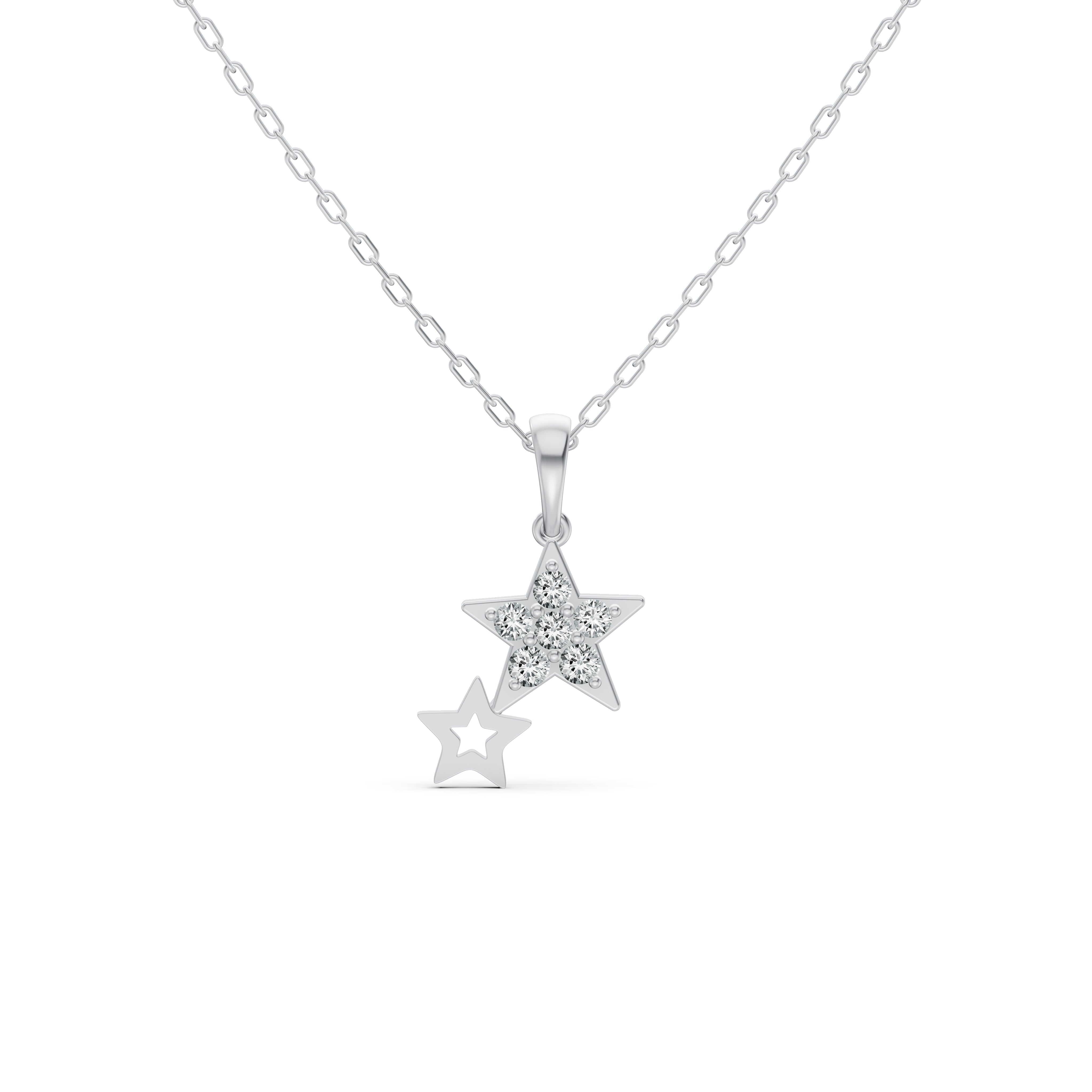 Glinting Star Diamond Pendant