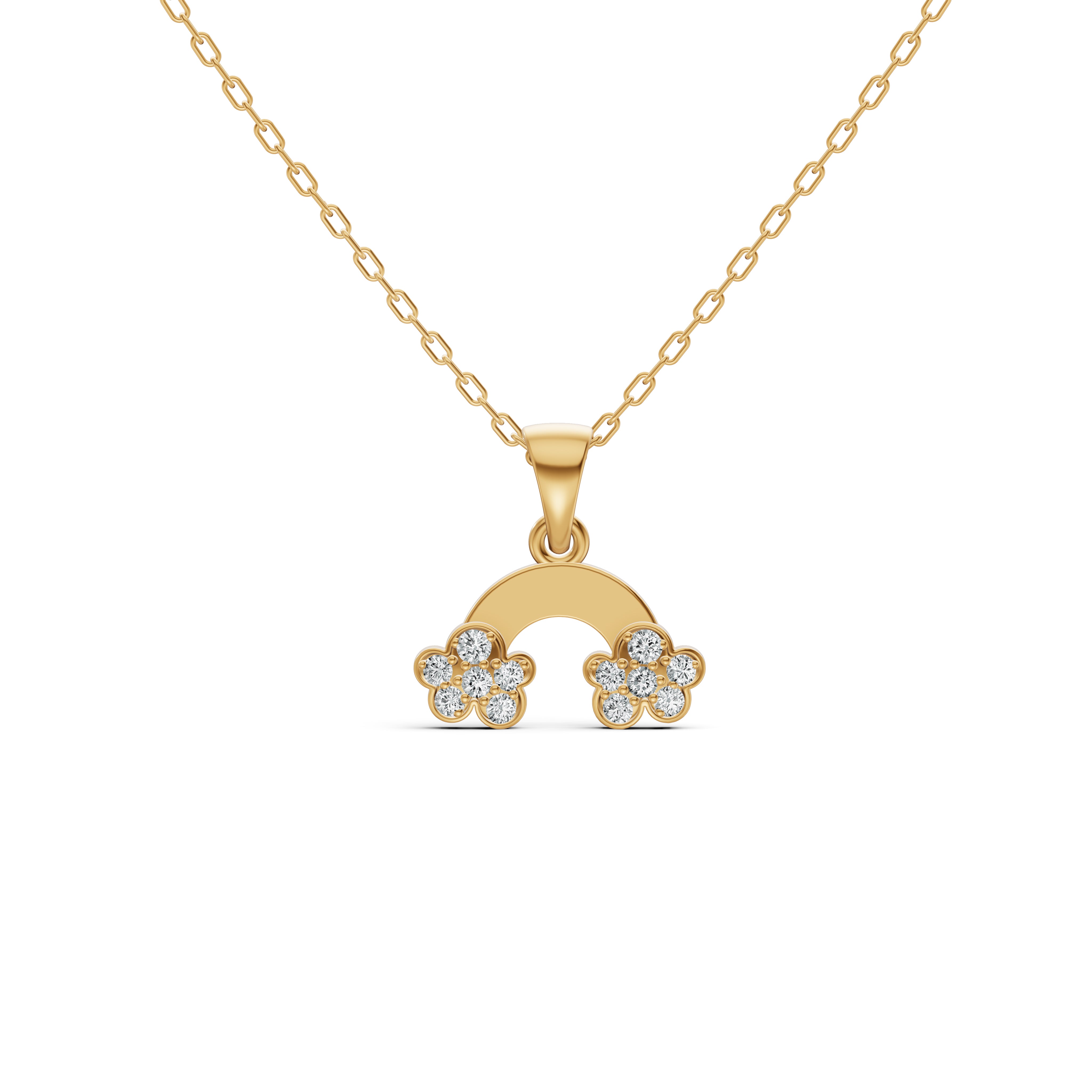 Playful Rainbow Diamond Pendant