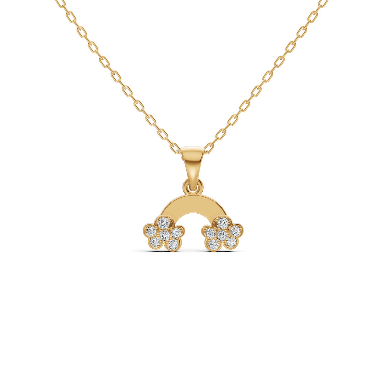 Playful Rainbow Diamond Pendant