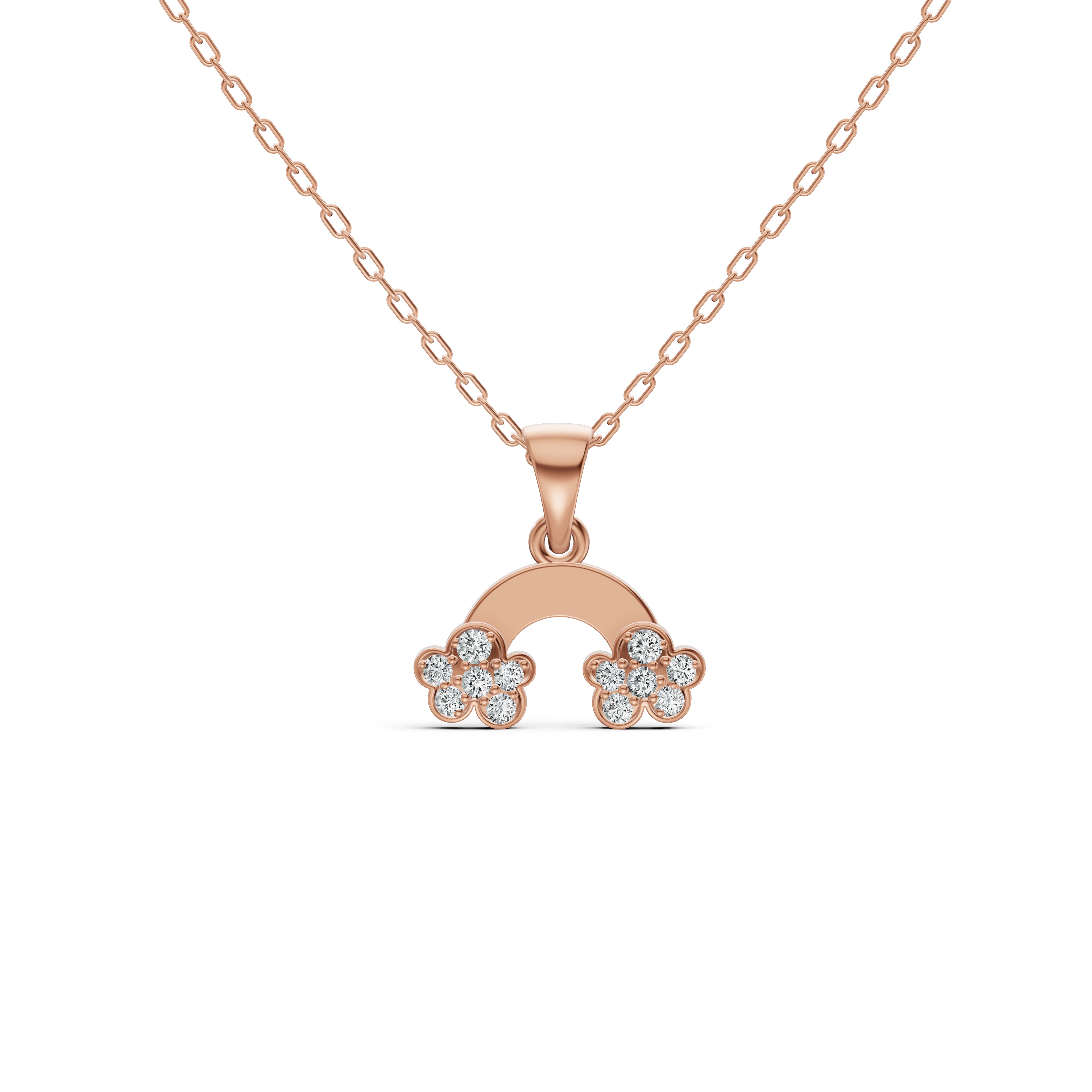 Playful Rainbow Diamond Pendant