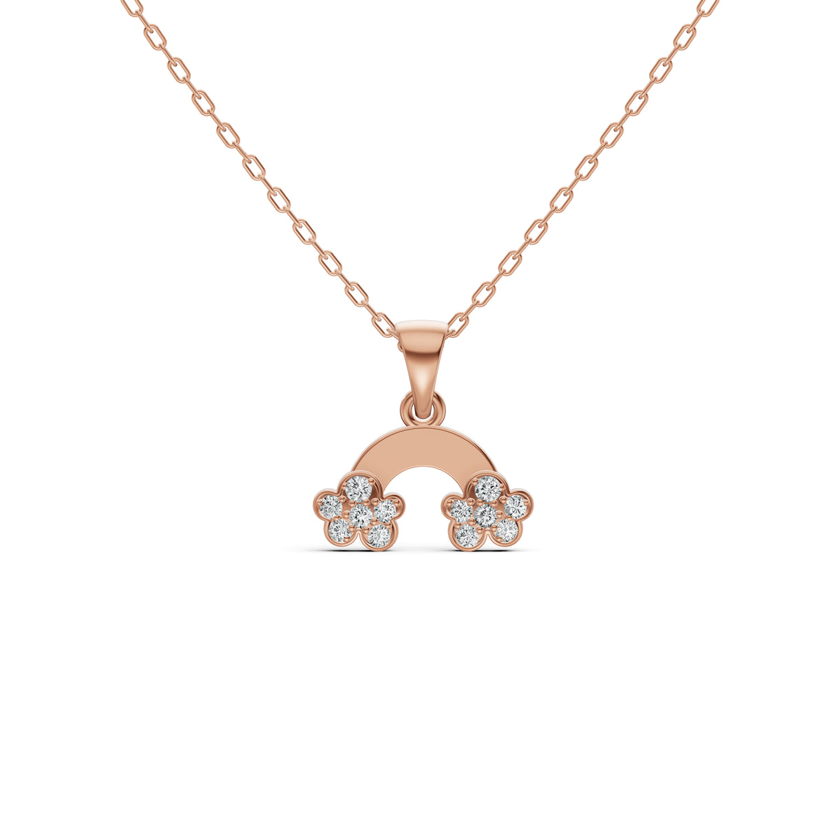 Playful Rainbow Diamond Pendant