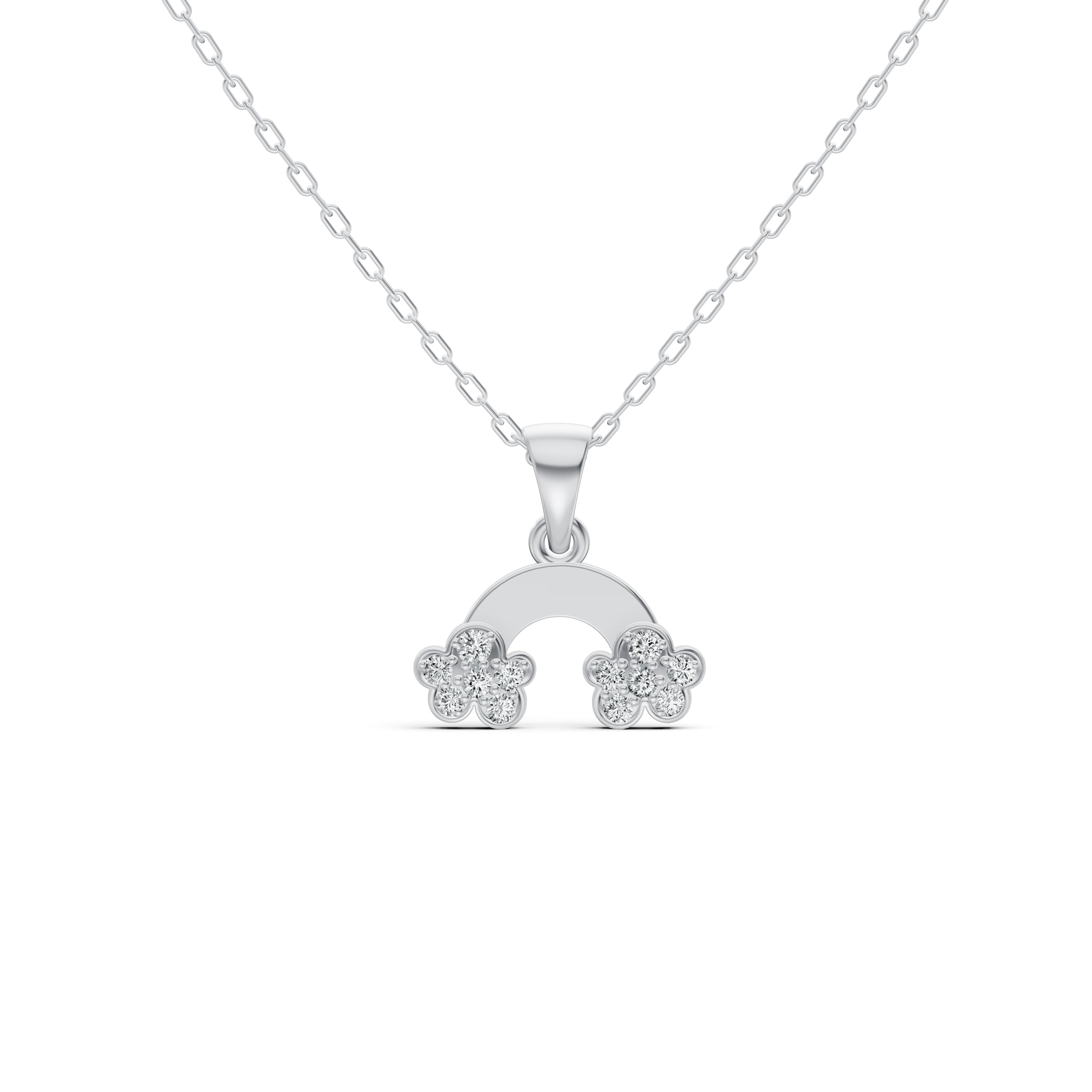 Playful Rainbow Diamond Pendant