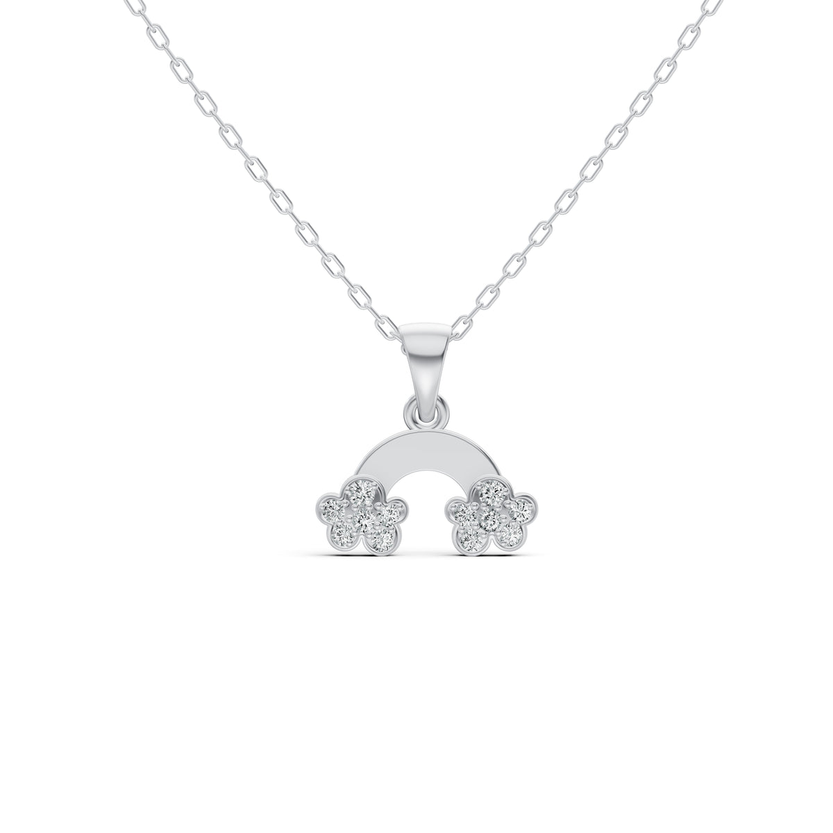 Playful Rainbow Diamond Pendant