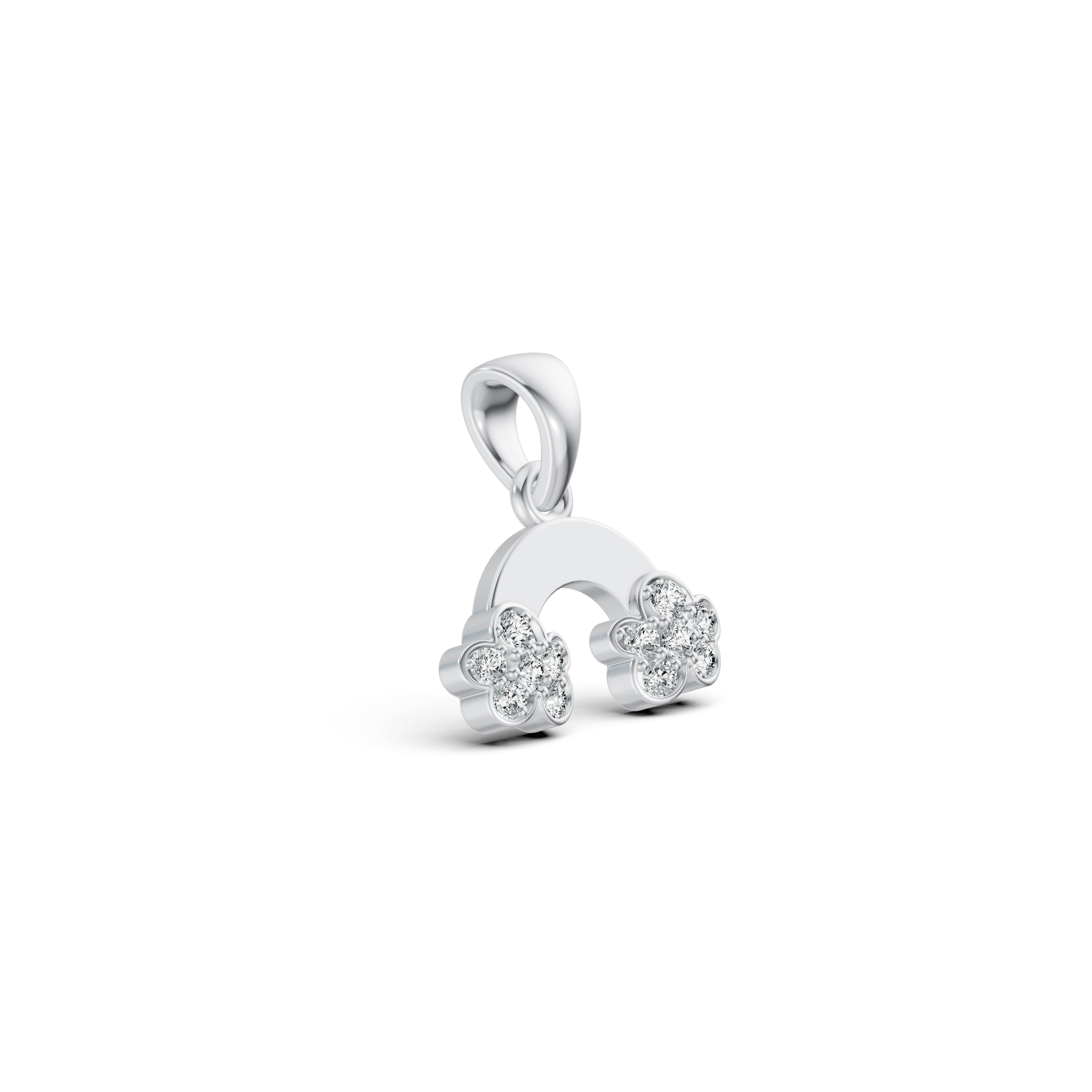 Playful Rainbow Diamond Pendant