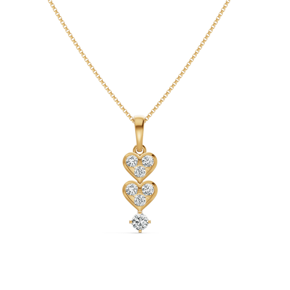 Twin Hearts Diamond Pendant