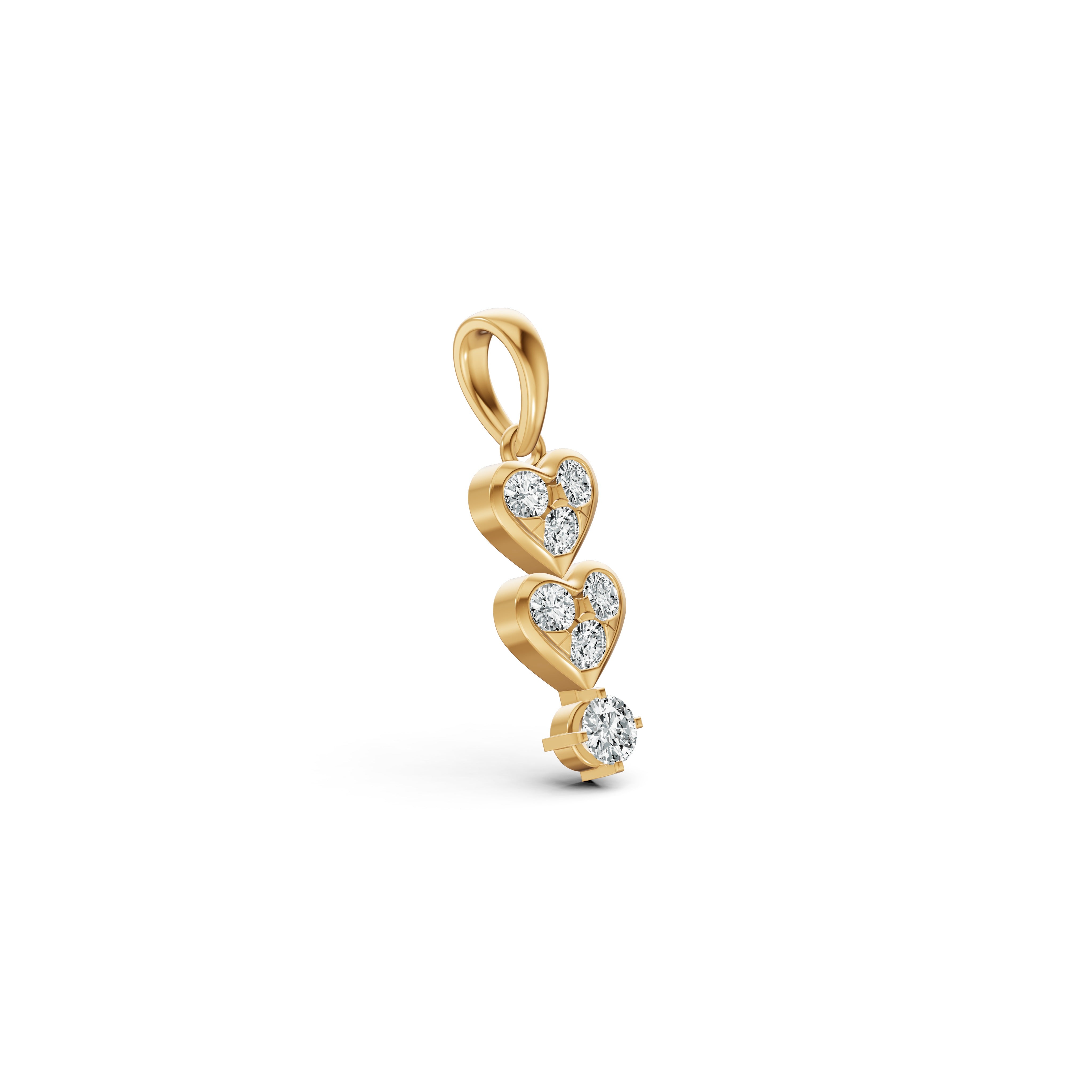 Twin Hearts Diamond Pendant