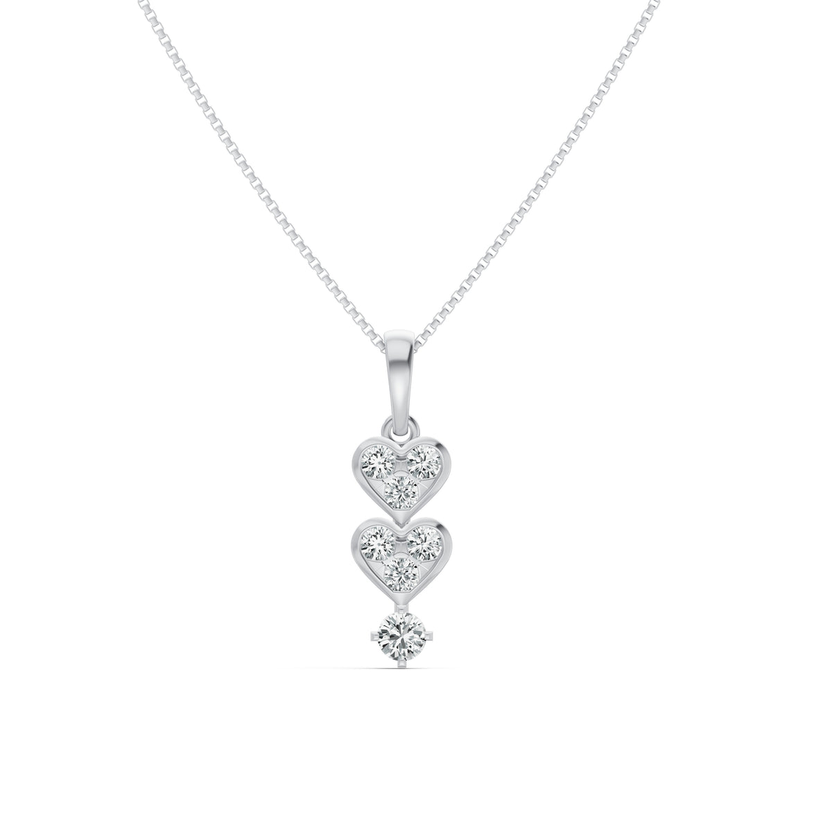 Twin Hearts Diamond Pendant