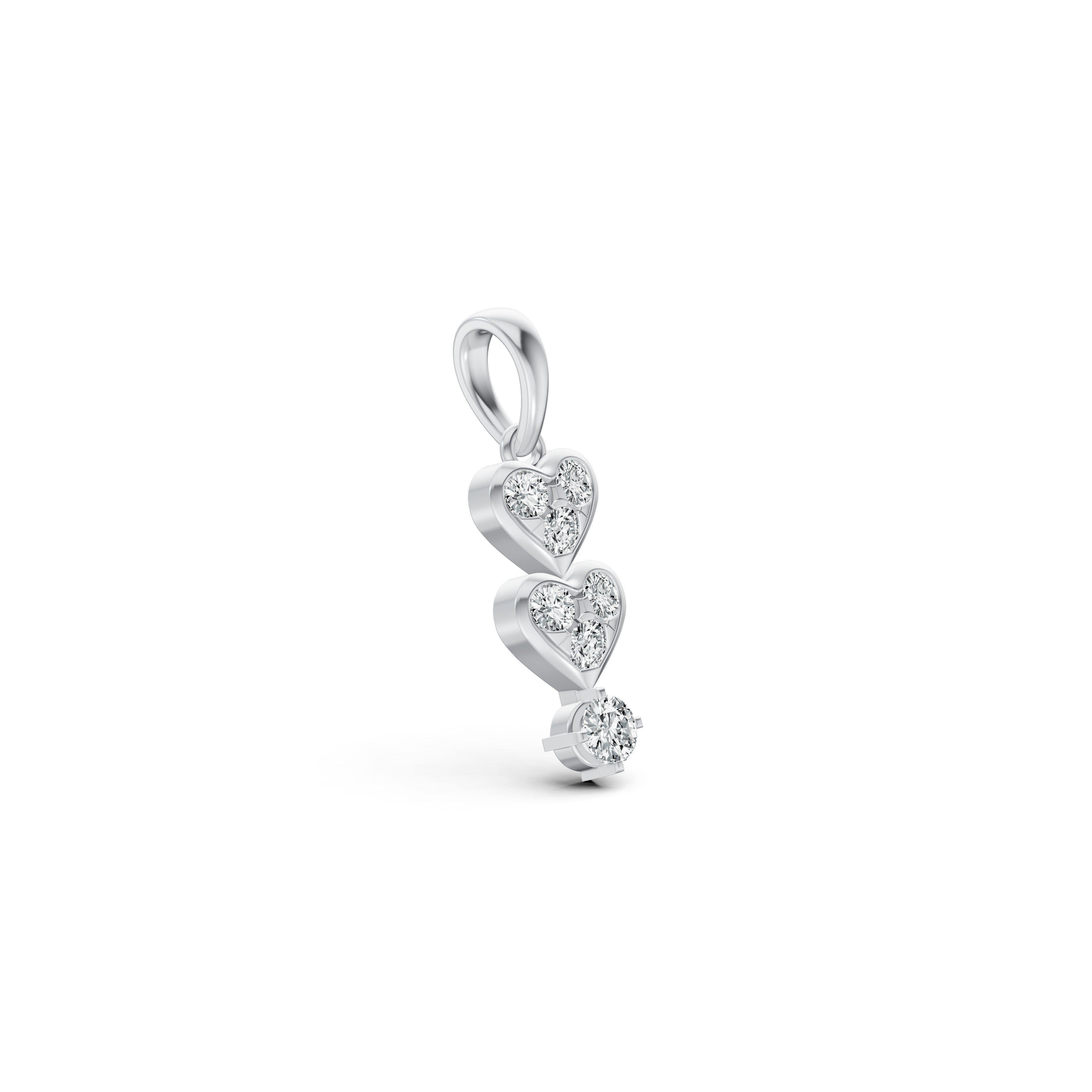 Twin Hearts Diamond Pendant