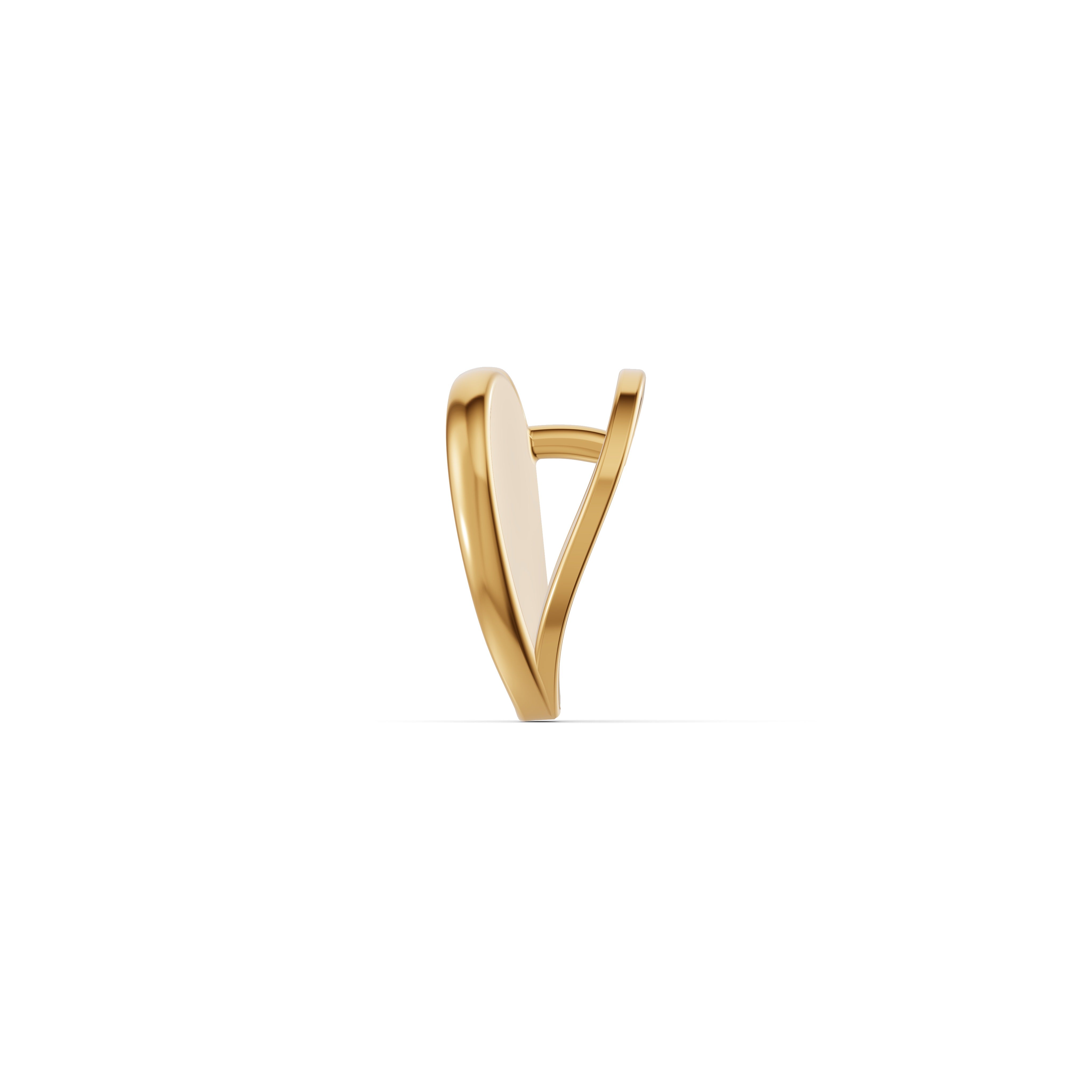 Half Diamond Heart Pendant