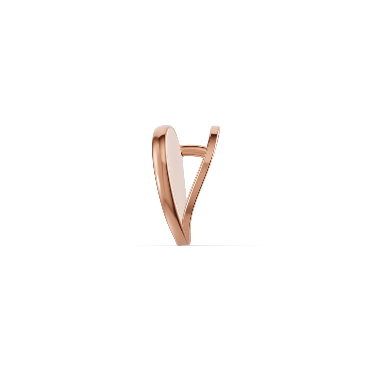 Half Diamond Heart Pendant