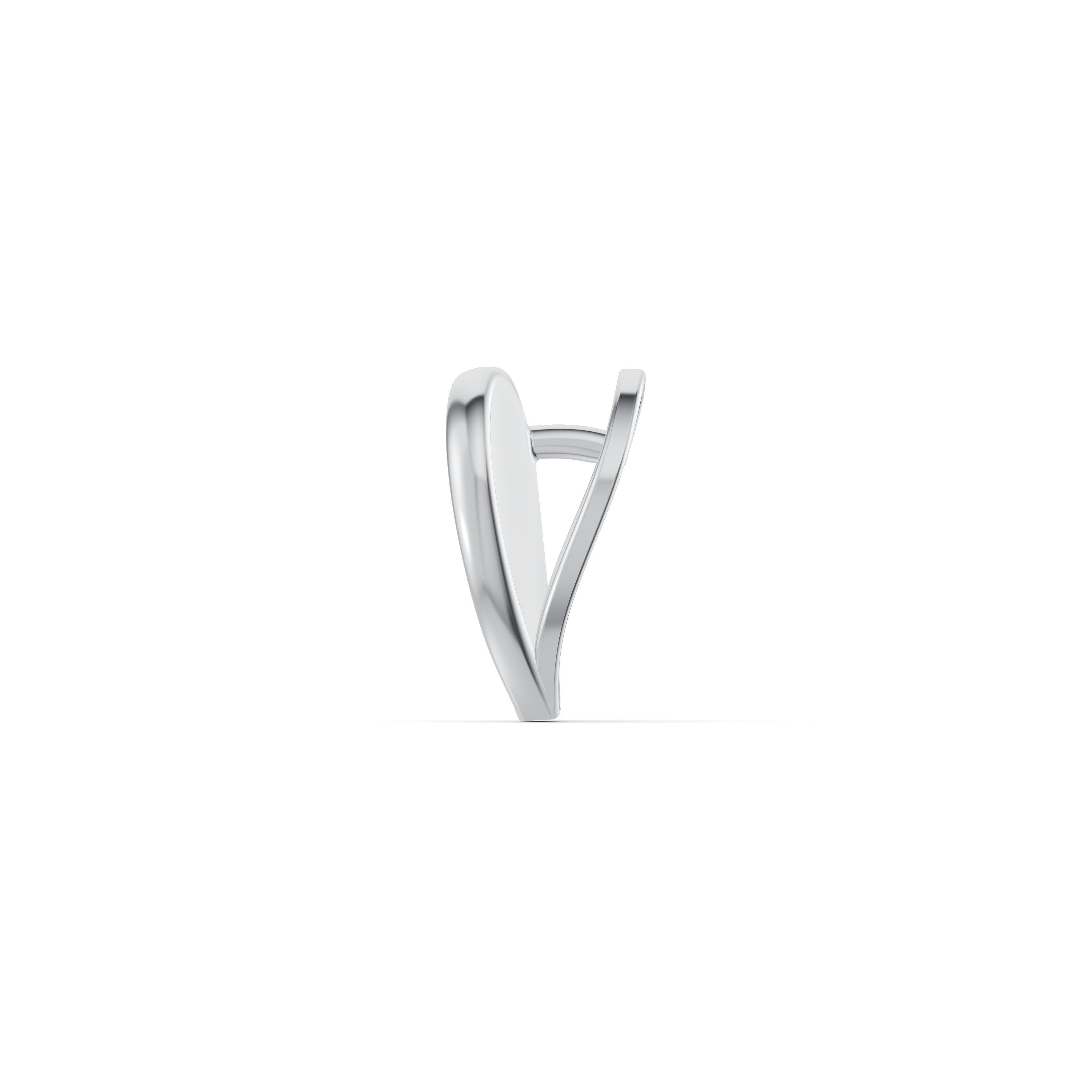 Half Diamond Heart Pendant