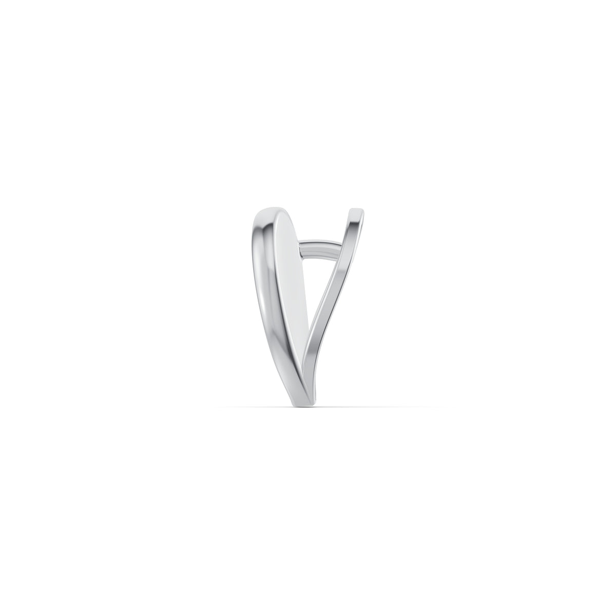 Half Diamond Heart Pendant