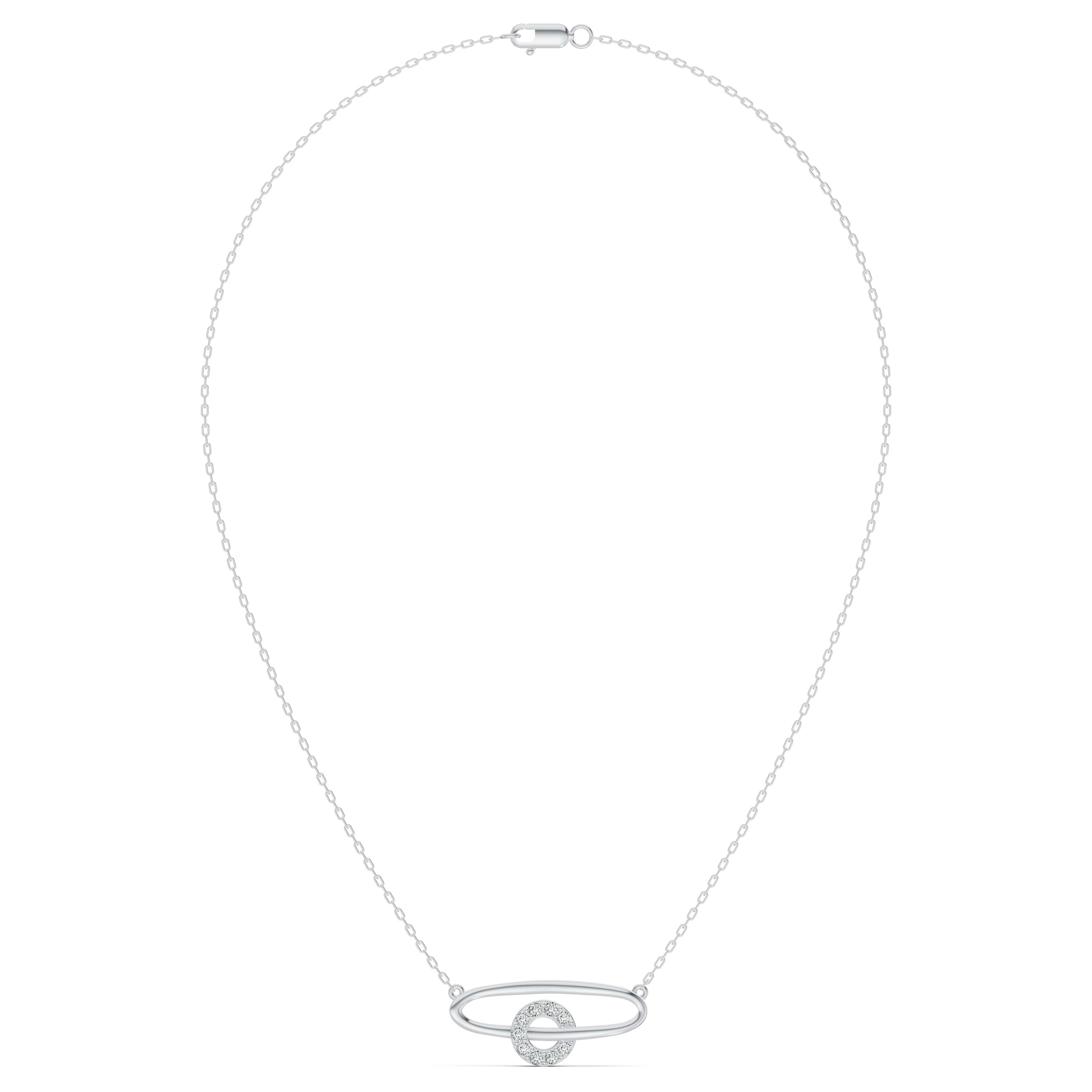 Spinning Circle Diamond Pendant with Chain