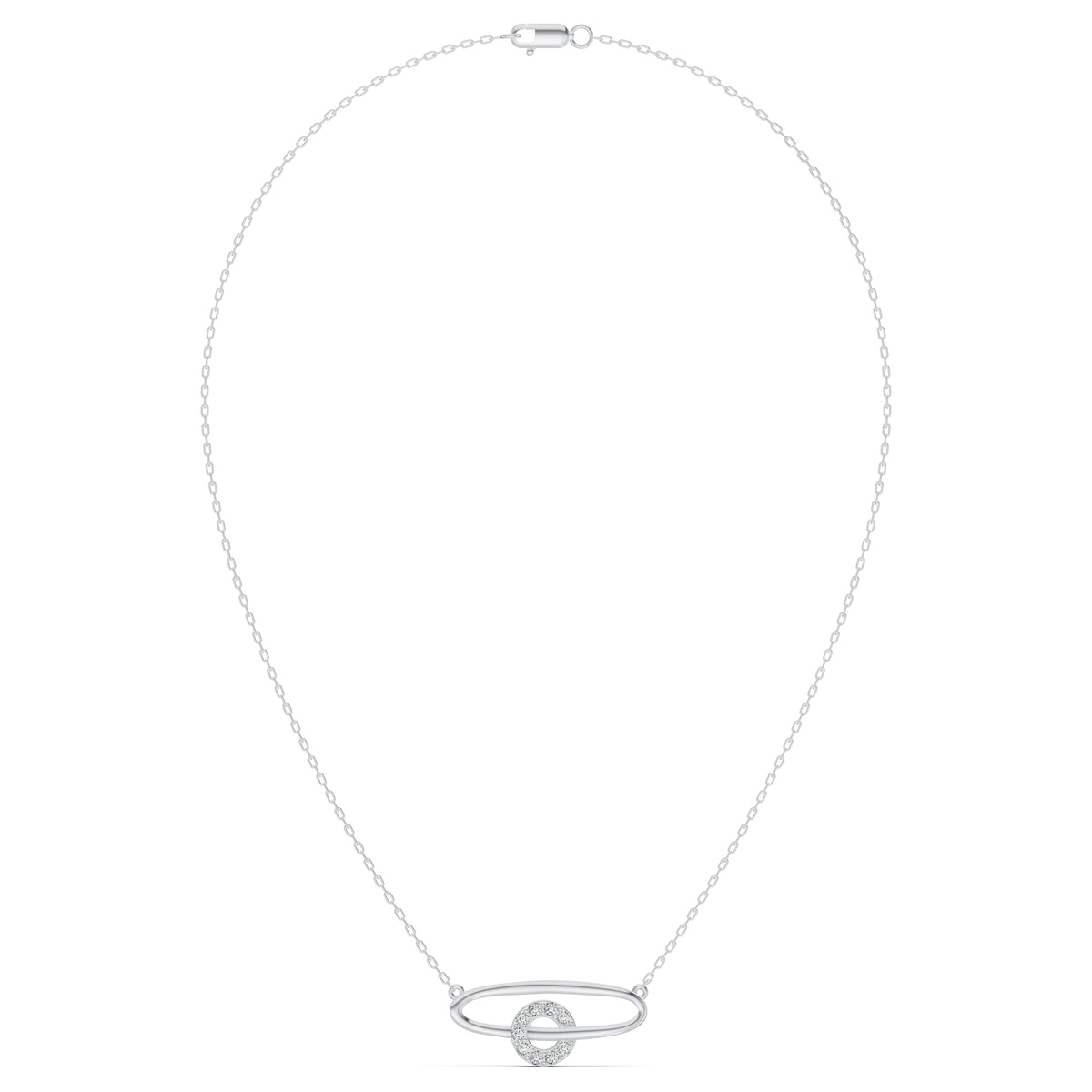 Spinning Circle Diamond Pendant with Chain