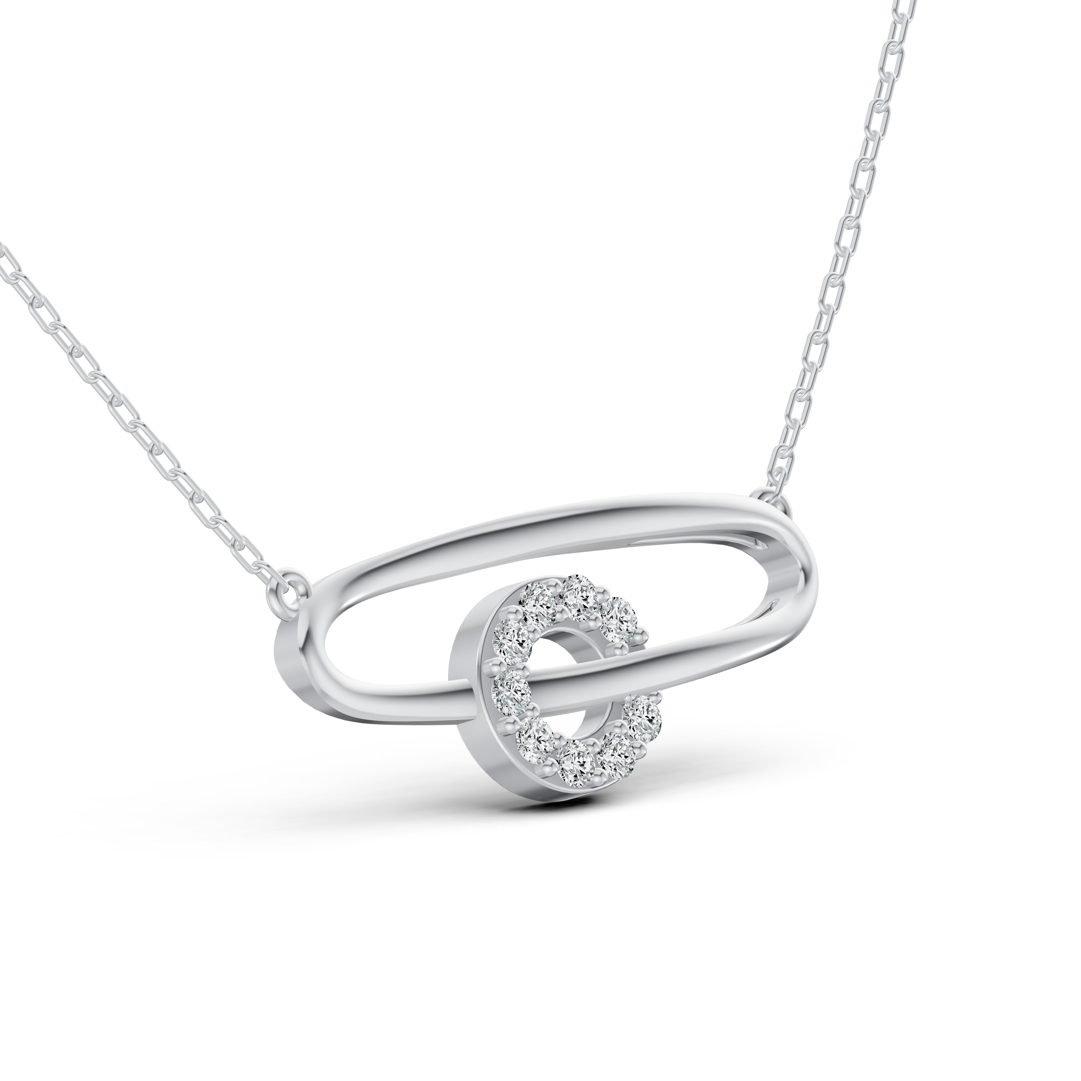 Spinning Circle Diamond Pendant with Chain