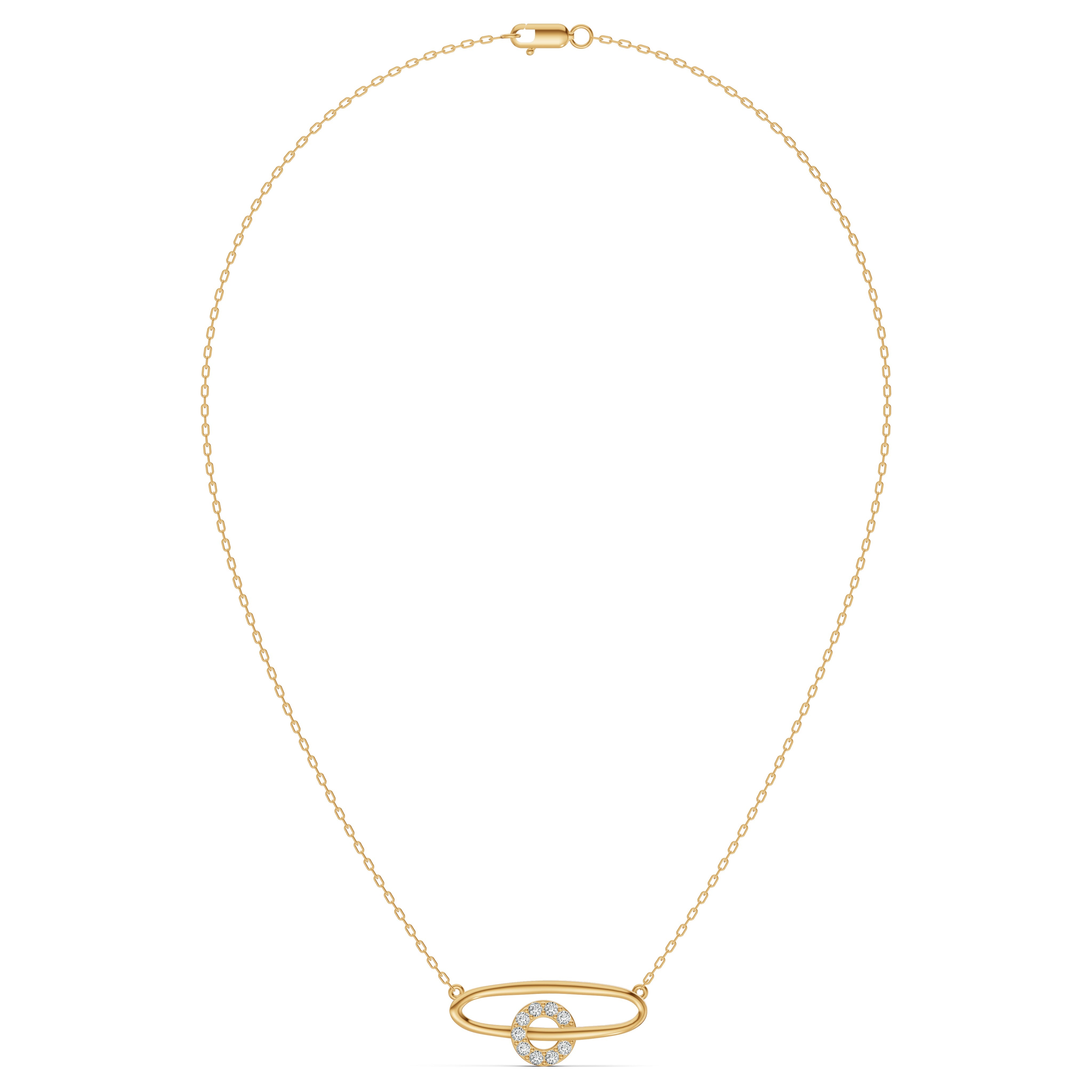 Spinning Circle Diamond Pendant with Chain