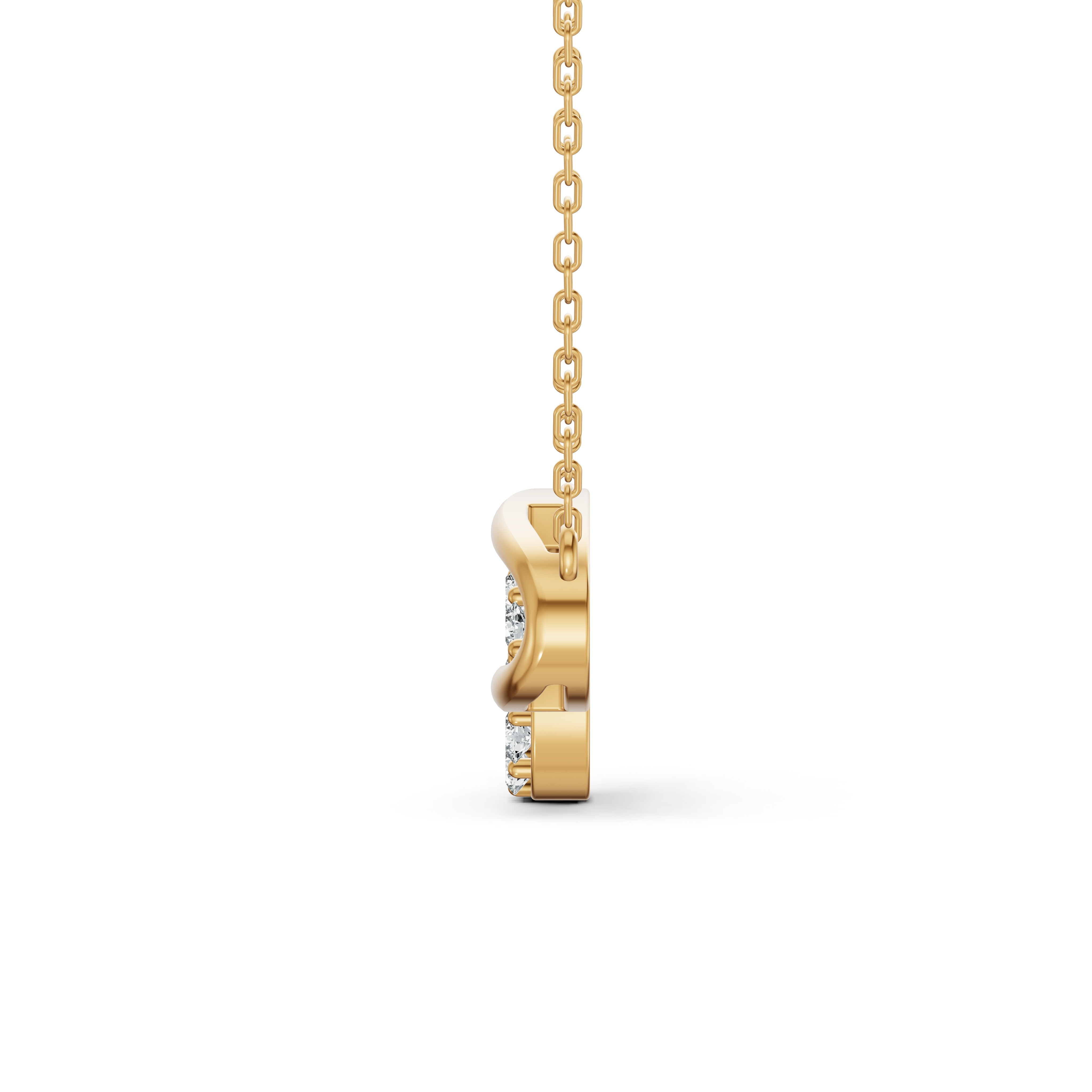 Spinning Circle Diamond Pendant with Chain