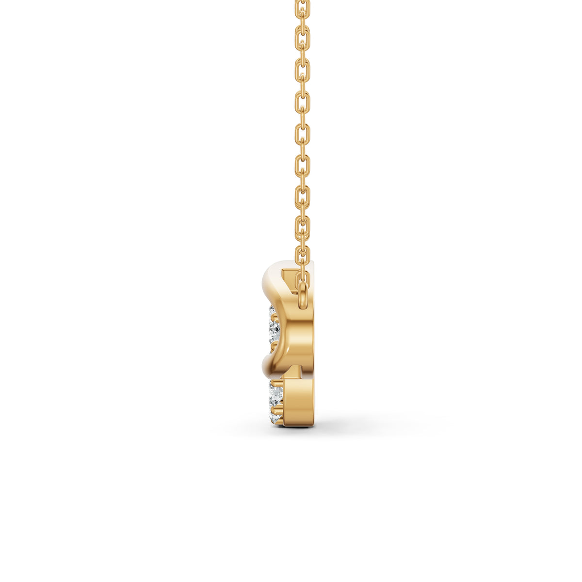 Spinning Circle Diamond Pendant with Chain